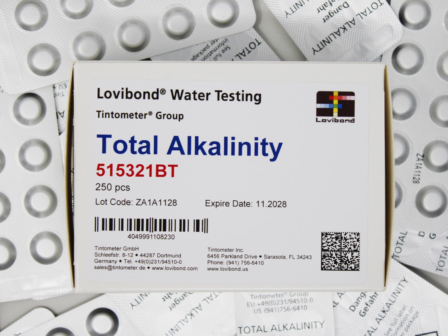 Alkalinity Test Tablets | Shaker Bottle Method | Total Alkalinity Tester | Pool Water Testing Kit | Compatible with Palintest Tablets | 250 Tablets