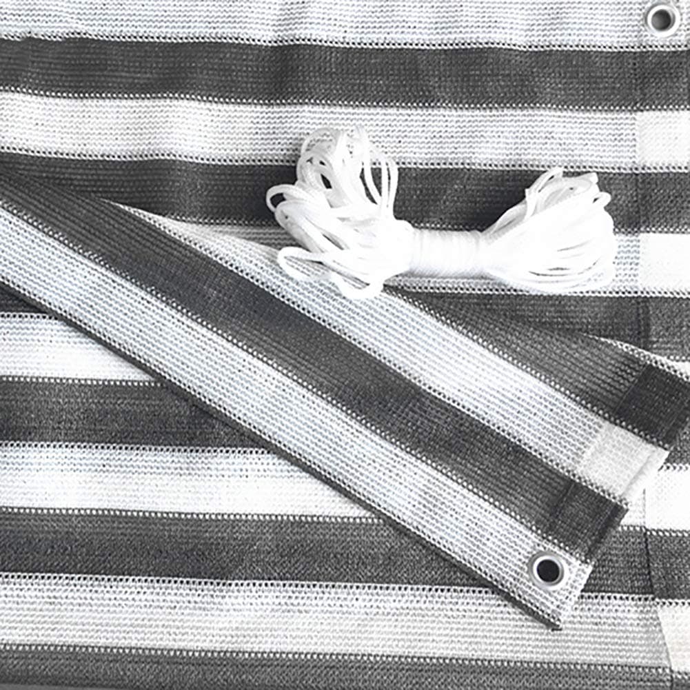 GuoWei-shade cloth 75%-80% Sun Block Mesh Net Breathable with Grommets Aging-resistant for Garden Plants Outdoor Strip Color Multiple Sizes Customizable (Size : 2x6m)