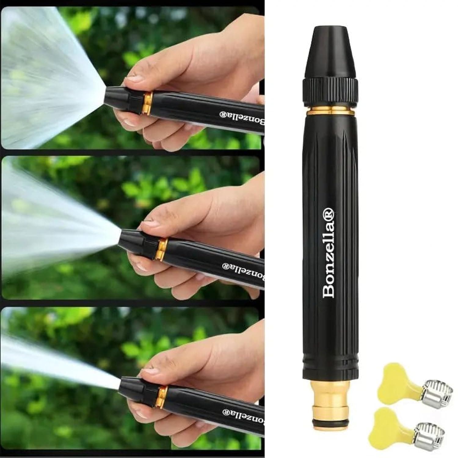 Portable Water Spray Gun for Car and Bike Wash, 1/2" High-Pressure Car Washer Nozzle Sprayer Gun, Adjustable Brass Water Jet Spray Gun for Gardening, Window & Floor Cleaning