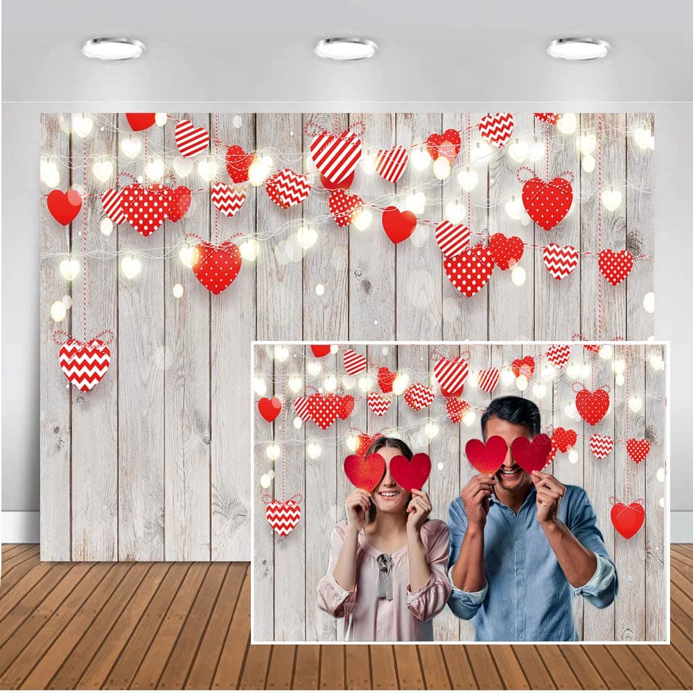 CYLYH 7x5ft Mother's Day Wood Backdrops Valentine's Day Photography Backdrops Baby Shower Kid Birthday Party Decor Banner D519