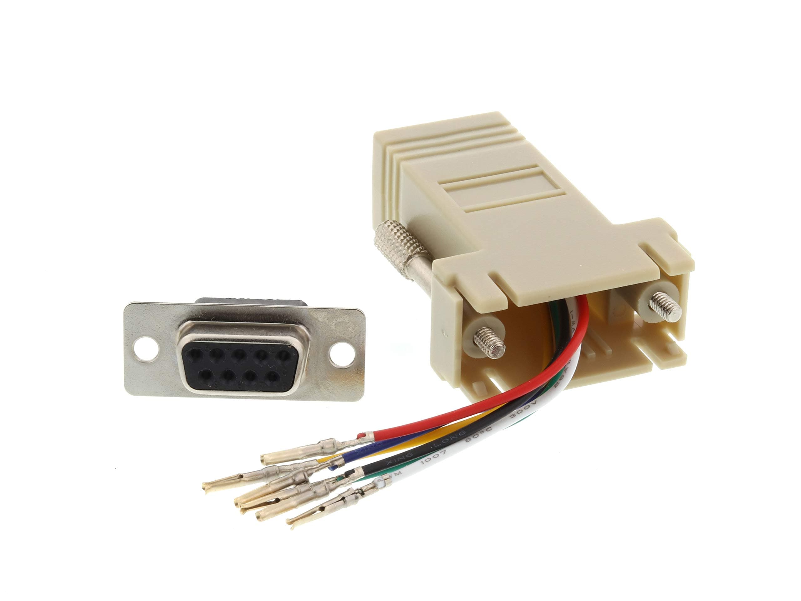 Networx Modular Adapter Kit - DB9 Female to RJ11/RJ12 - Beige
