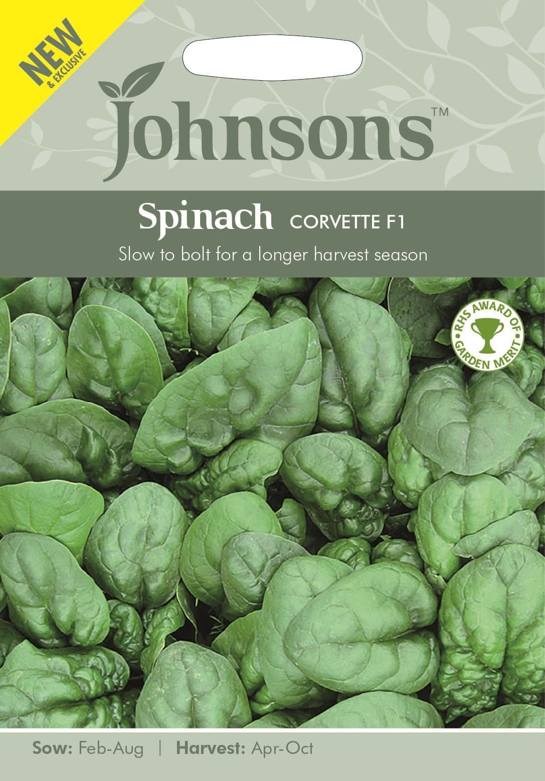 Johnsons - Vegetable - Spinach Corvette F1-300 Seeds