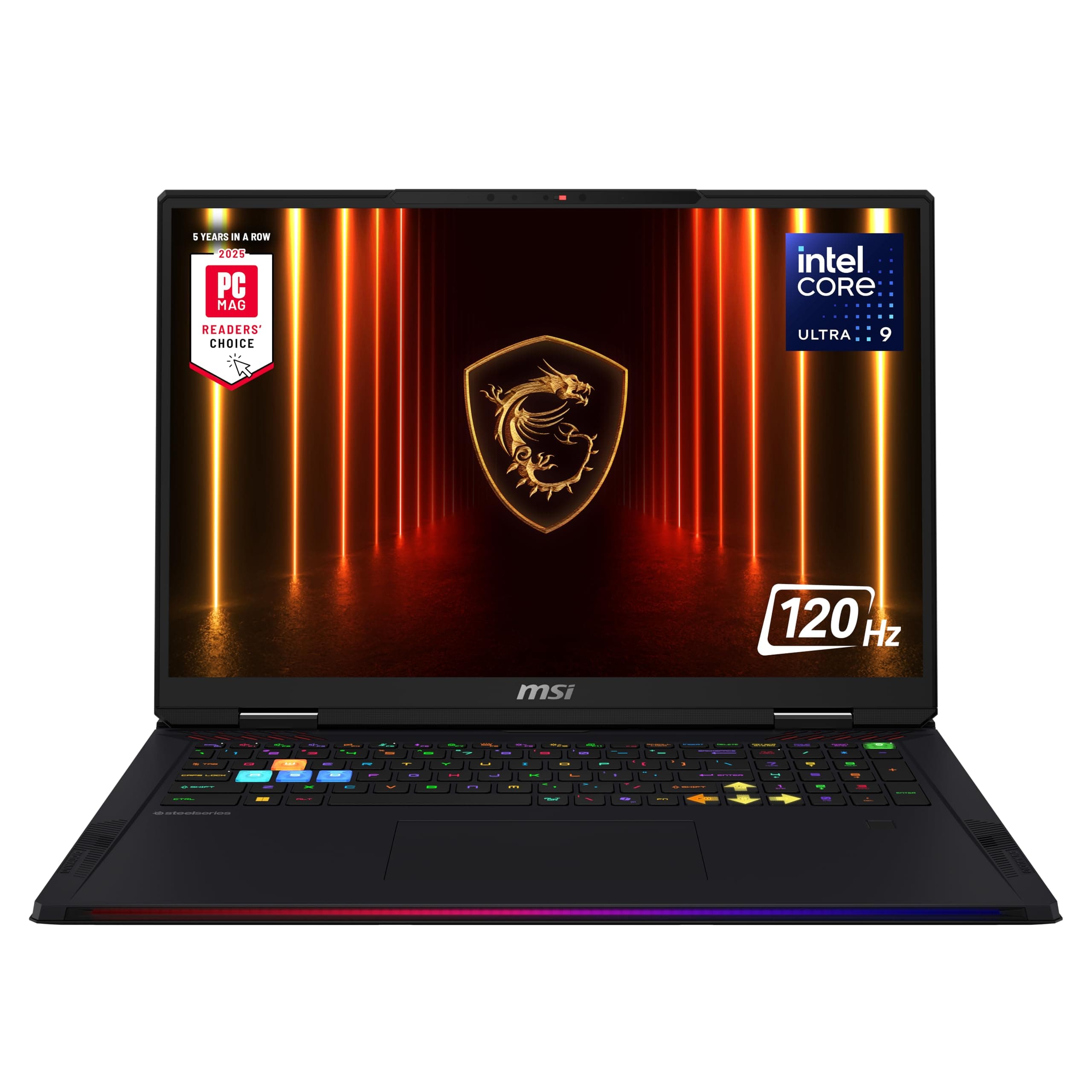 MSI Raider 18 HX AI 18" 120Hz UHD+ Gaming Laptop: Intel Core U9-285HX, NVIDIA Geforce RTX 5080, 64GB DDR5, 4TB NVMe SSD, Thunderbolt 5, Wi-Fi 7, Win 11 Home: Black A2XWIG-014US