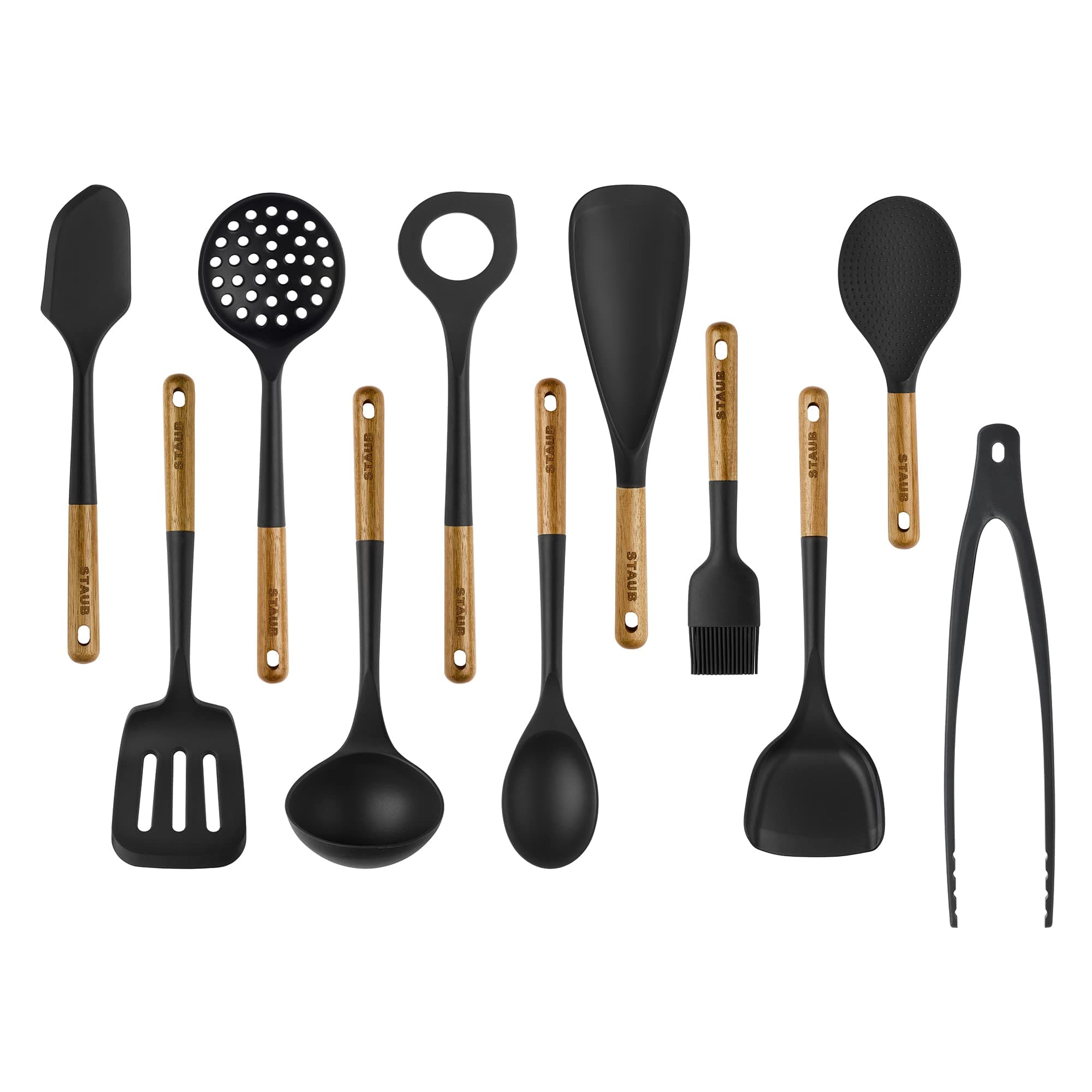Staub Silicone Cooking Utensils, 11, Black