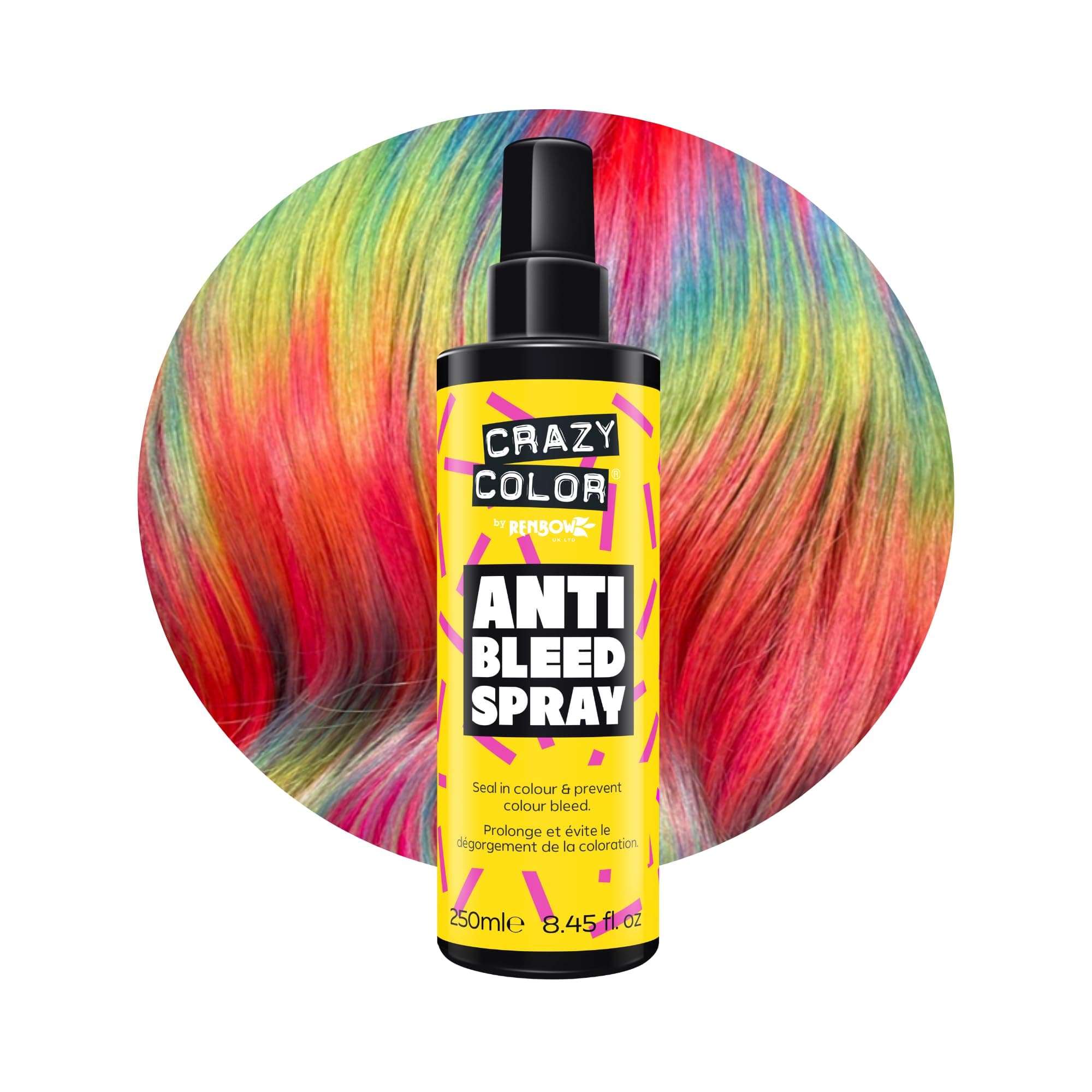 Crazy Color Anti Bleed Lock in Hair Colour Spray 250ml