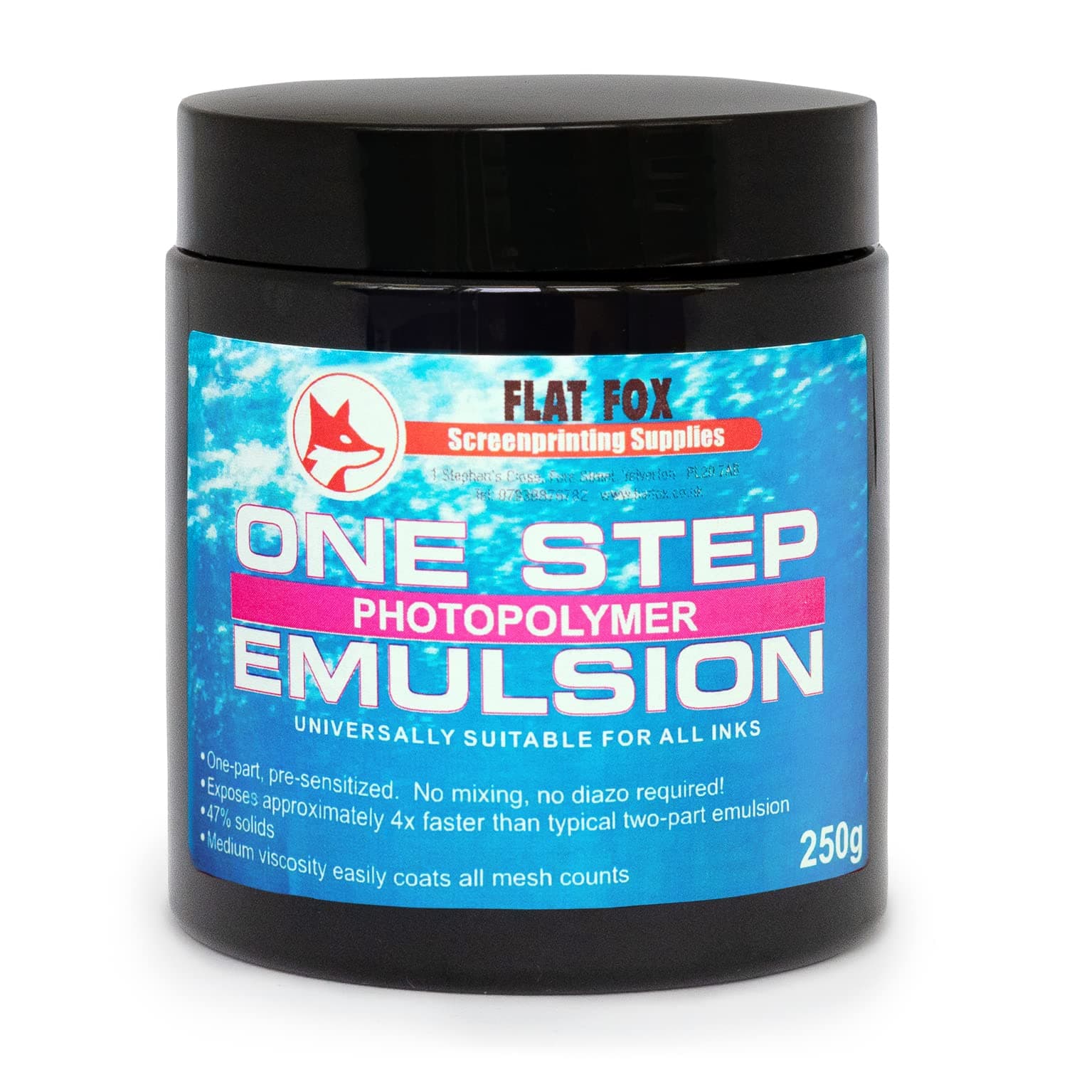 one Step Photopolymer Emulsion Pre Sensitized- Screen Printing Exposure (250ml)