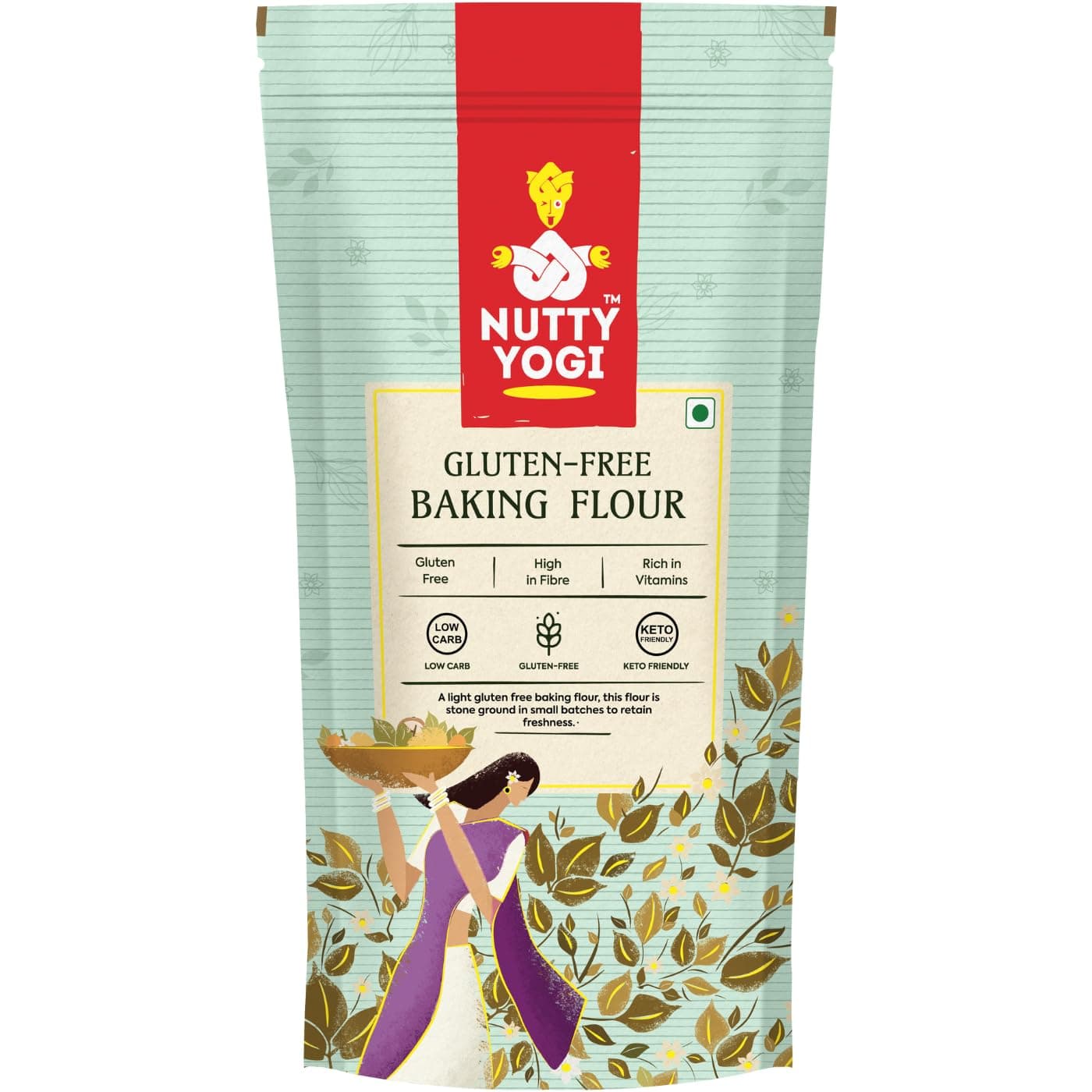 Gluten-Free Baking Flour - 800gm (Pack of 1) | Organic Natural Flour | High Fiber | Low Carb | Keto Friendly | Ideal for Cookies, Cakes, Breads & Healthy Baking |