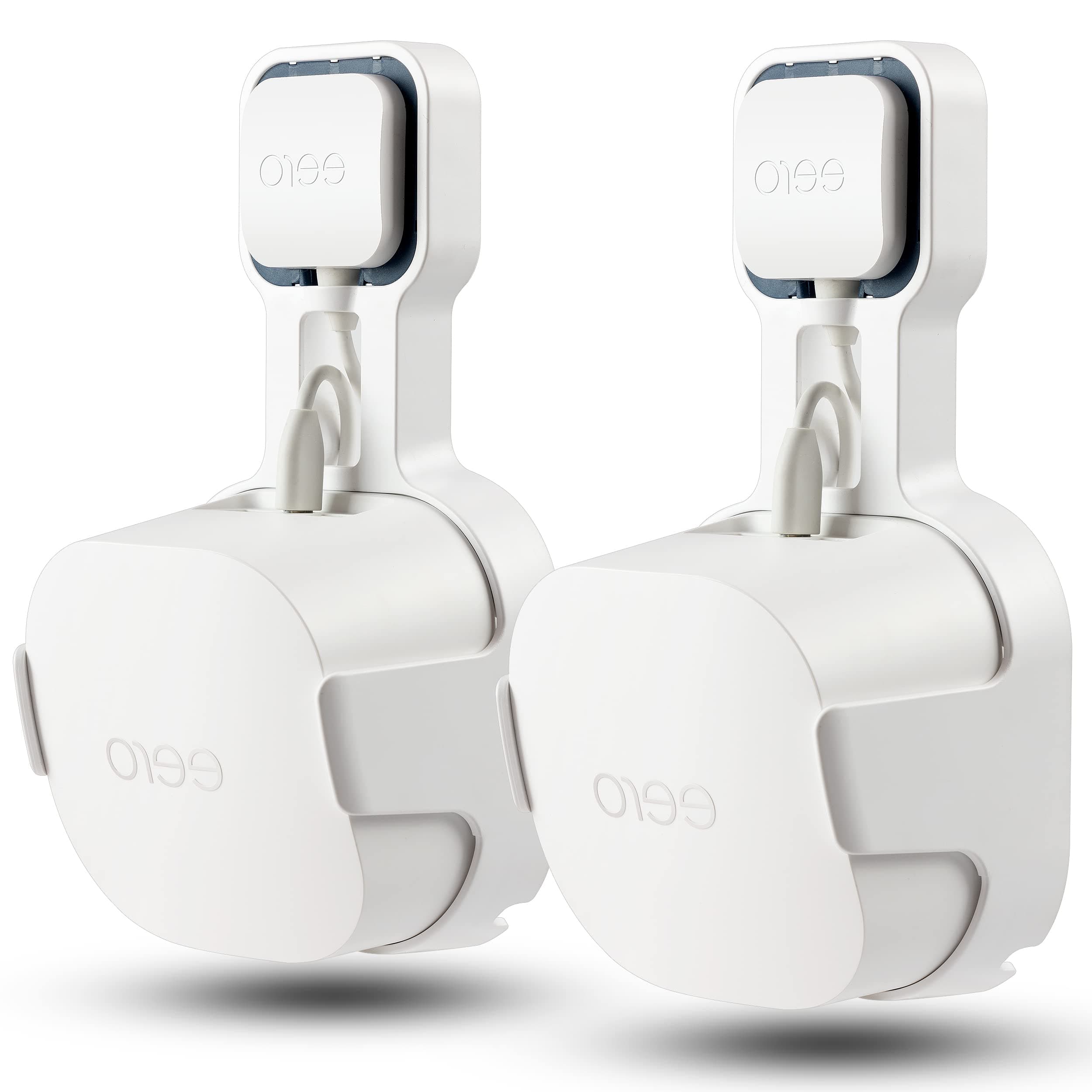 STANSTAR Wall Mount for Eero 6+ Dual-Band Mesh Wi-Fi 6+ Router, Sturdy Outlet Brackets Holder, Space Saving, Cord Management for Eero 6+ Plus Router Without Messy Wires and Screws (2Pack)