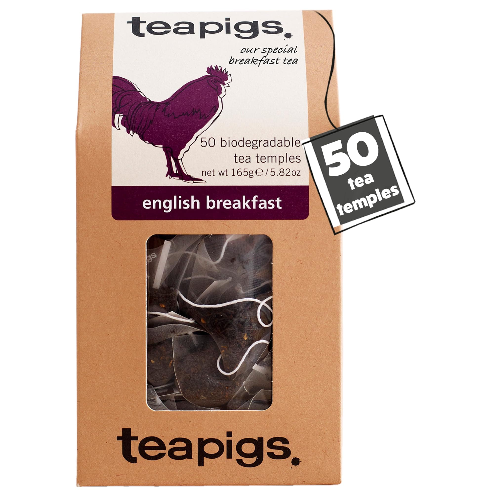 Teapigs Everyday Brew 165 g (Pack of 1, Total 50 Tea Bags)