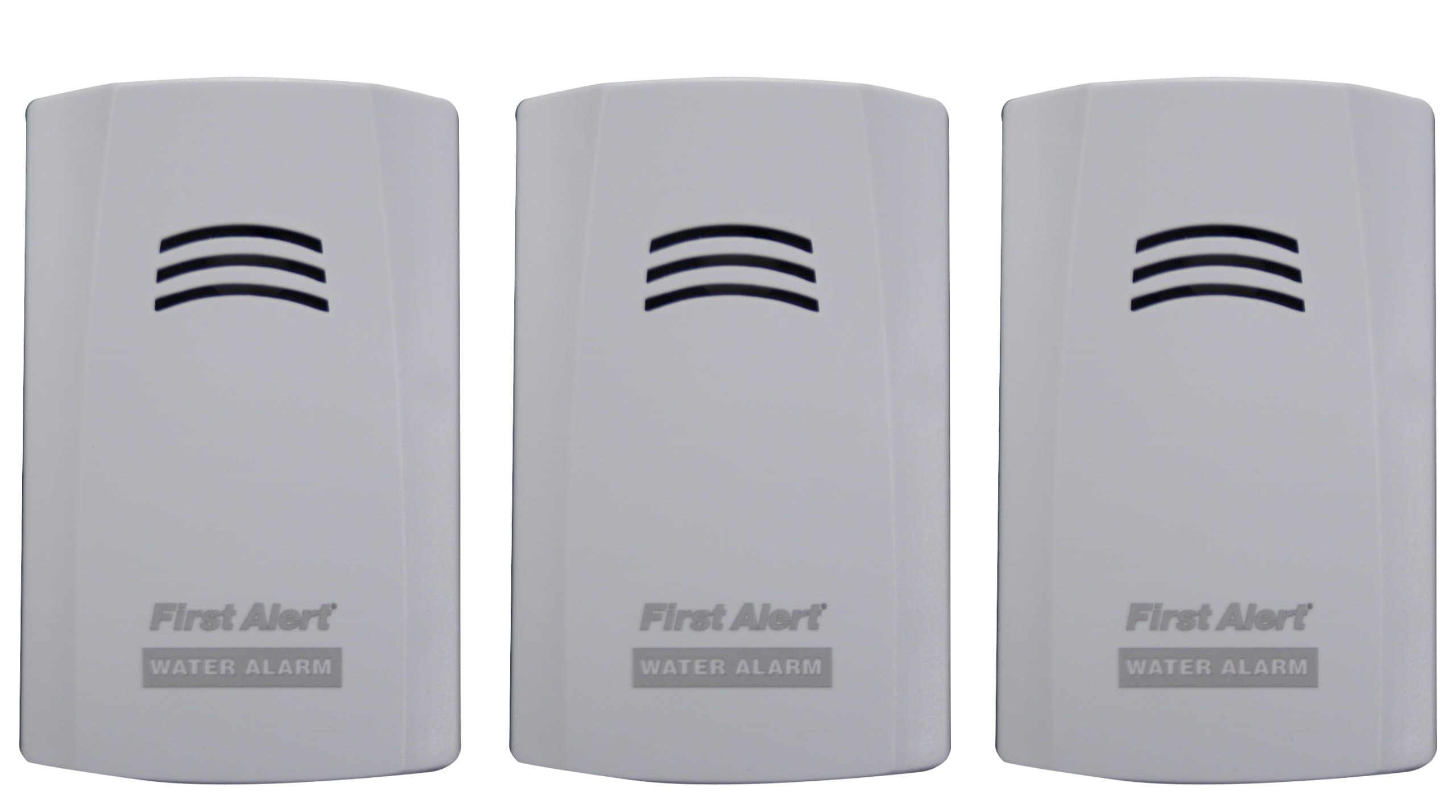 First Alert WA100-3 Water Alarm for Leak Detection and Flood Alerts, 3-Pack