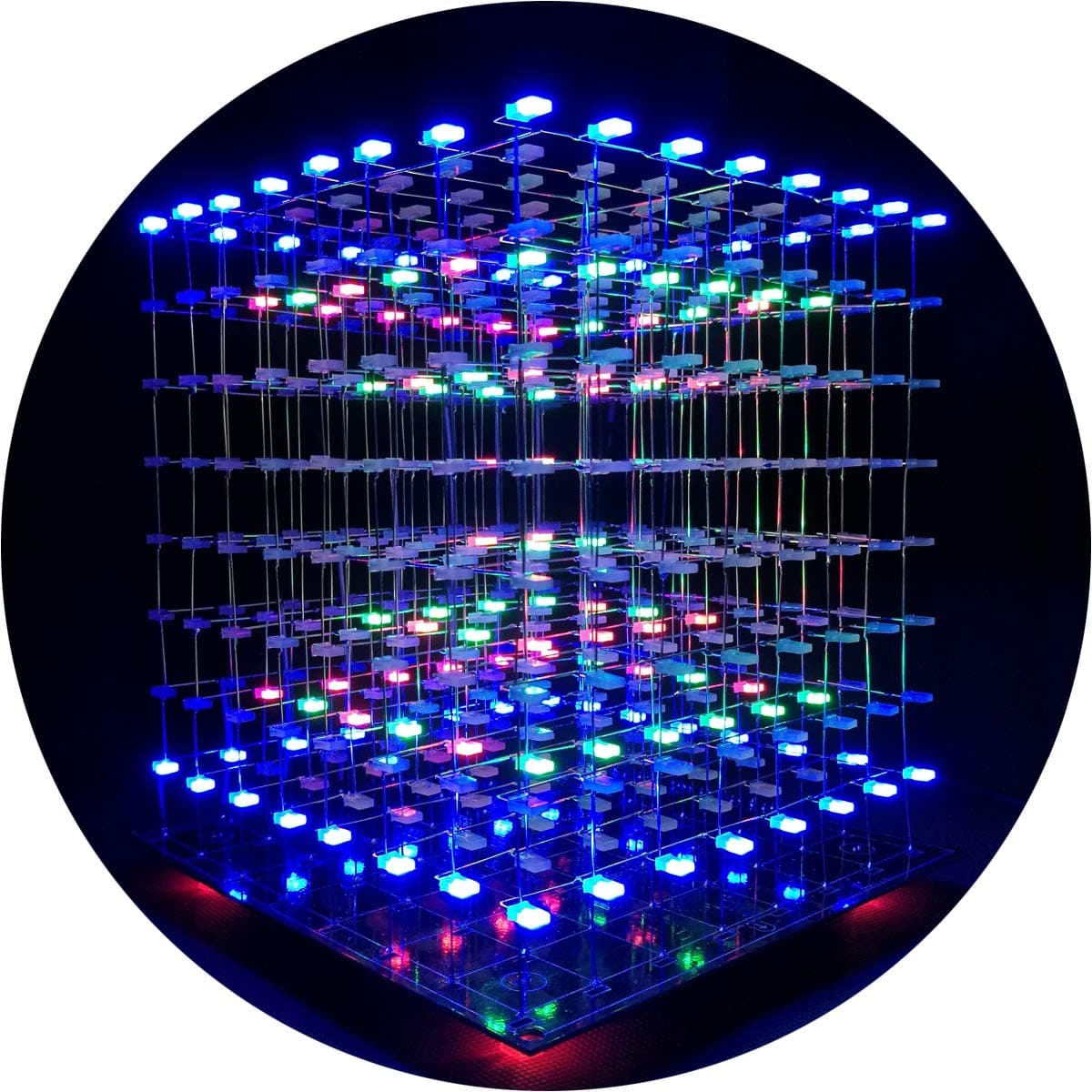 - 3D Led Cube DIY Electronics Kit 8x8x8 Led Cube DIY Soldering Project Kit(3D8S-MULTI)