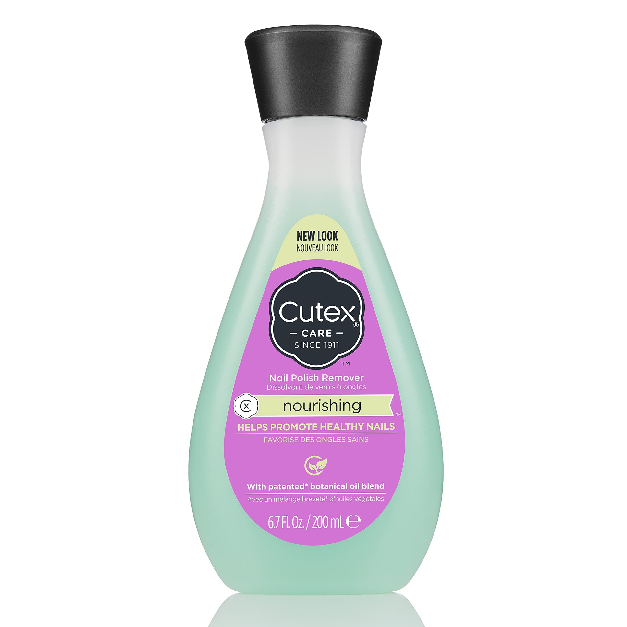 Cutex Nourishing Nail Polish Remover, Leaves Fingernails & Toenails Looking Healthy, Contains Vitamin E, 6.7 fl oz