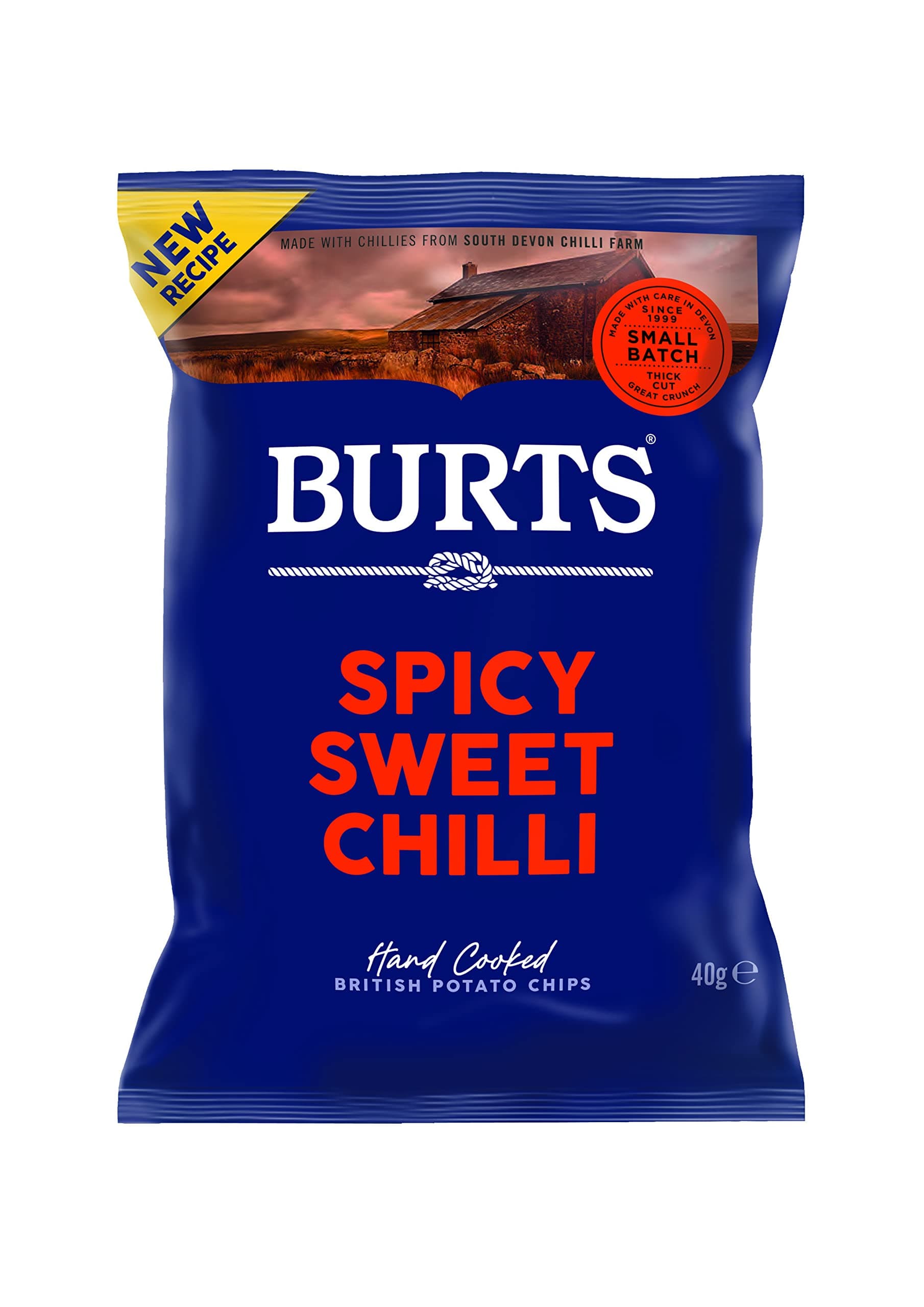 Crisps Spicy Sweet Chilli 40g | Authentic British Potato Crisps | Gluten Free | Hand Cooked