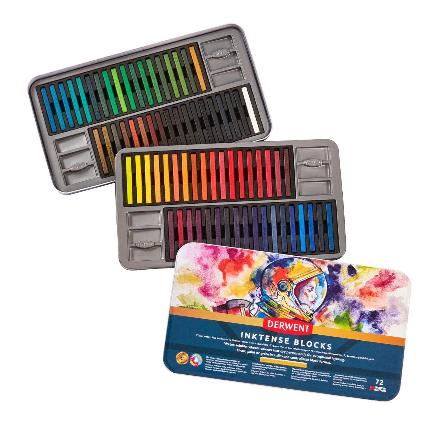 Inktense Blocks 72 Color Tin- (並行輸入品)