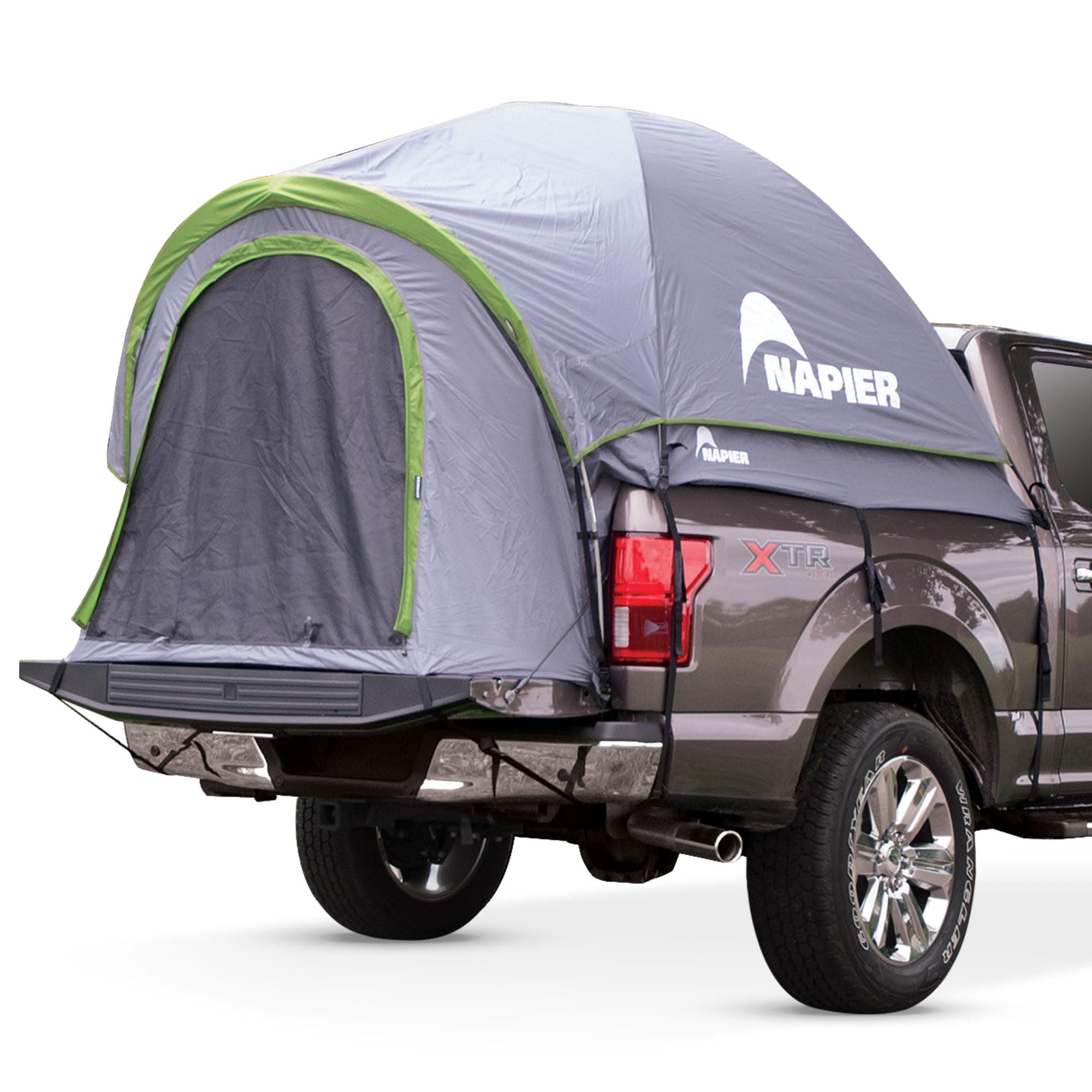 Napier Backroadz Truck Tent | Pickup Truck Bed Camping Tent | Rainfly for Water Protection | Sturdy and Spacious 2-Person Truck Tent | Easy 10-Minute Setup | Gray/Green