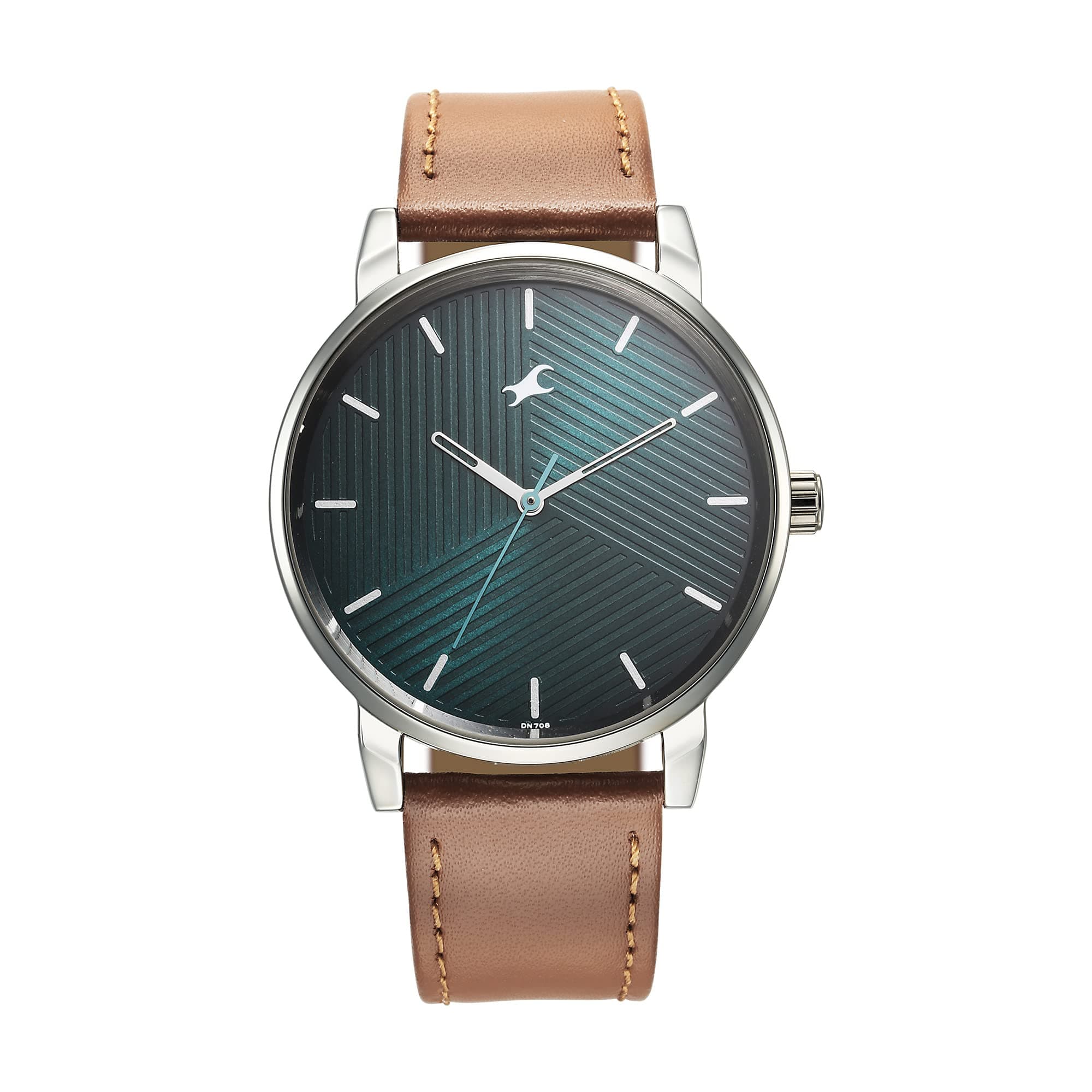 Fashion Analogue Green Round Dial Brown Leather Strap Watch for Men-3278SL03