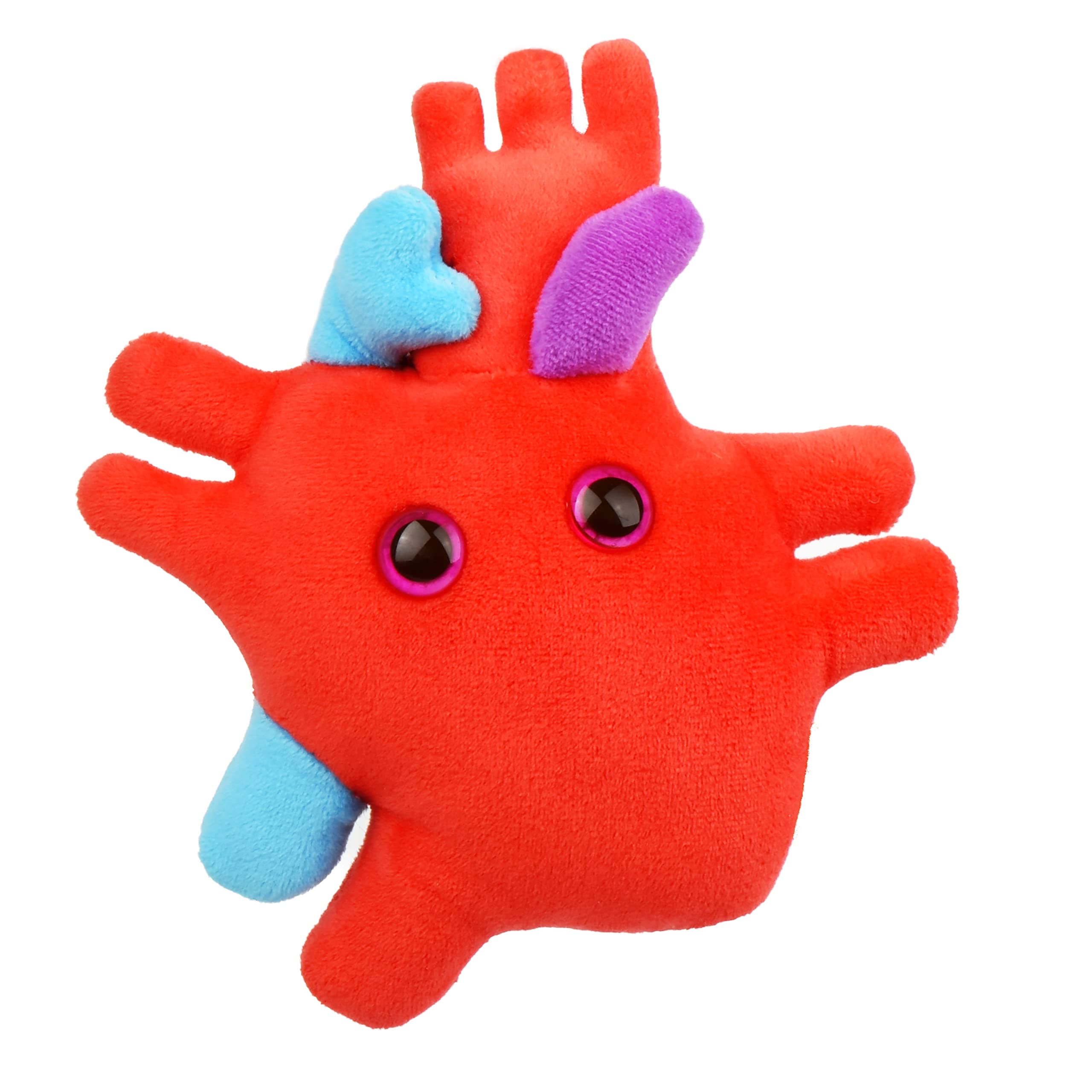 GIANT MICROBES Heart Organ Plush - Adorably Realistic Plush Heart Organ, Educational Biology Gift, Perfect Way to Say "I Love You!" Educational, Medical Get Well Soon Gift, Perfect for Post-Surgery