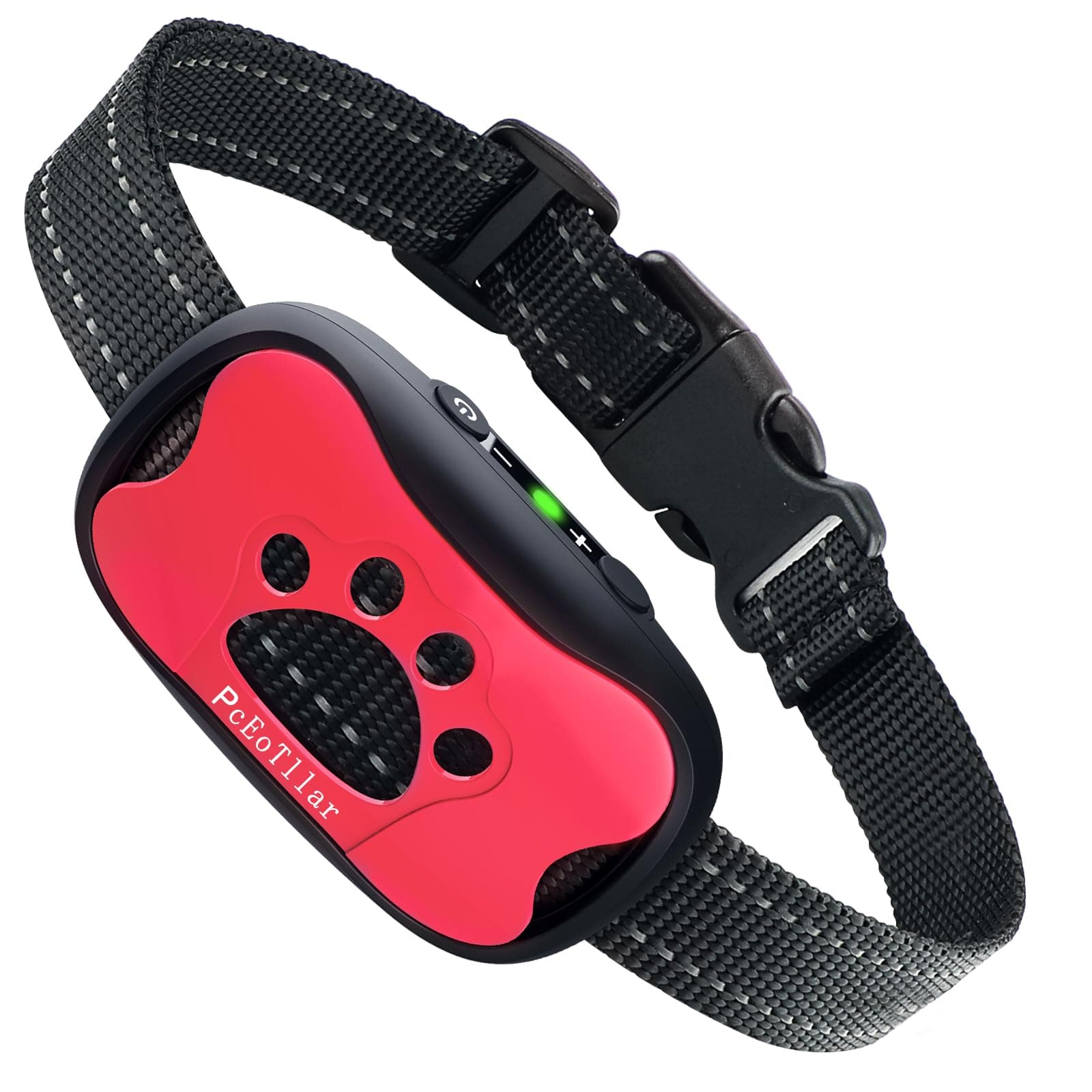PcEoTllar Rechargeable Bark Collar - Humane Dog Barking Collar with Vibration & Beep - No Shock Anti Bark Collar effective for Small/Medium/Large Dogs, Anti Barking