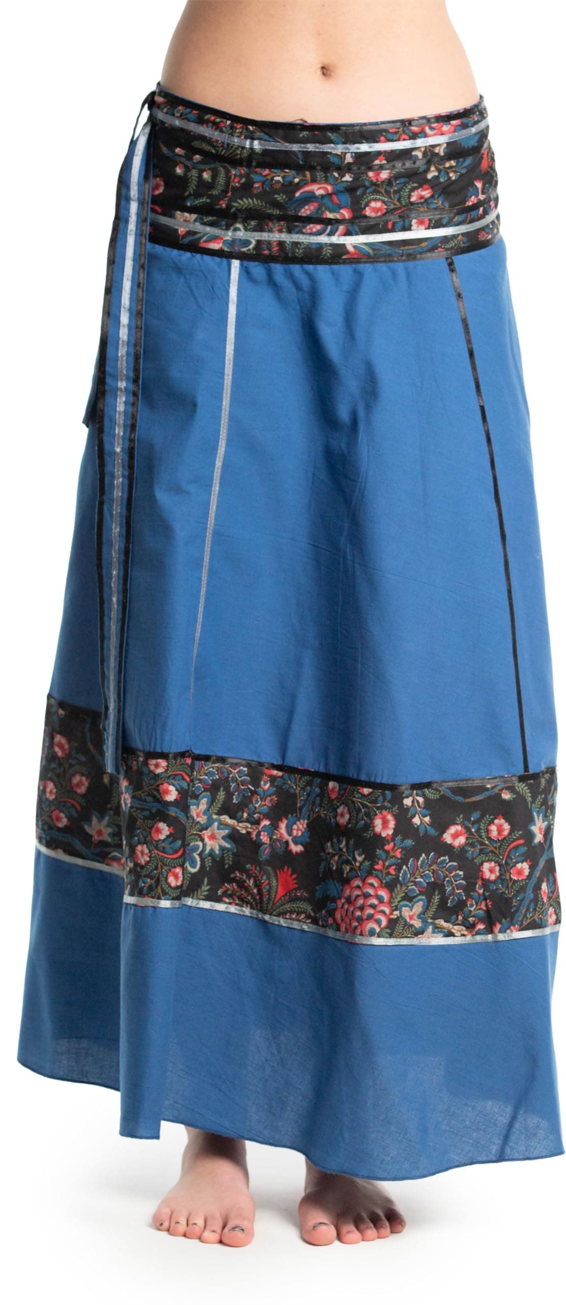 Ufash Wrap-Around Skirt Boho Goa Gipsy - Colorful Maxi Skirt from India, with Ties - Skirt for Women & Men - in Winter & Summer - Many Different Designs