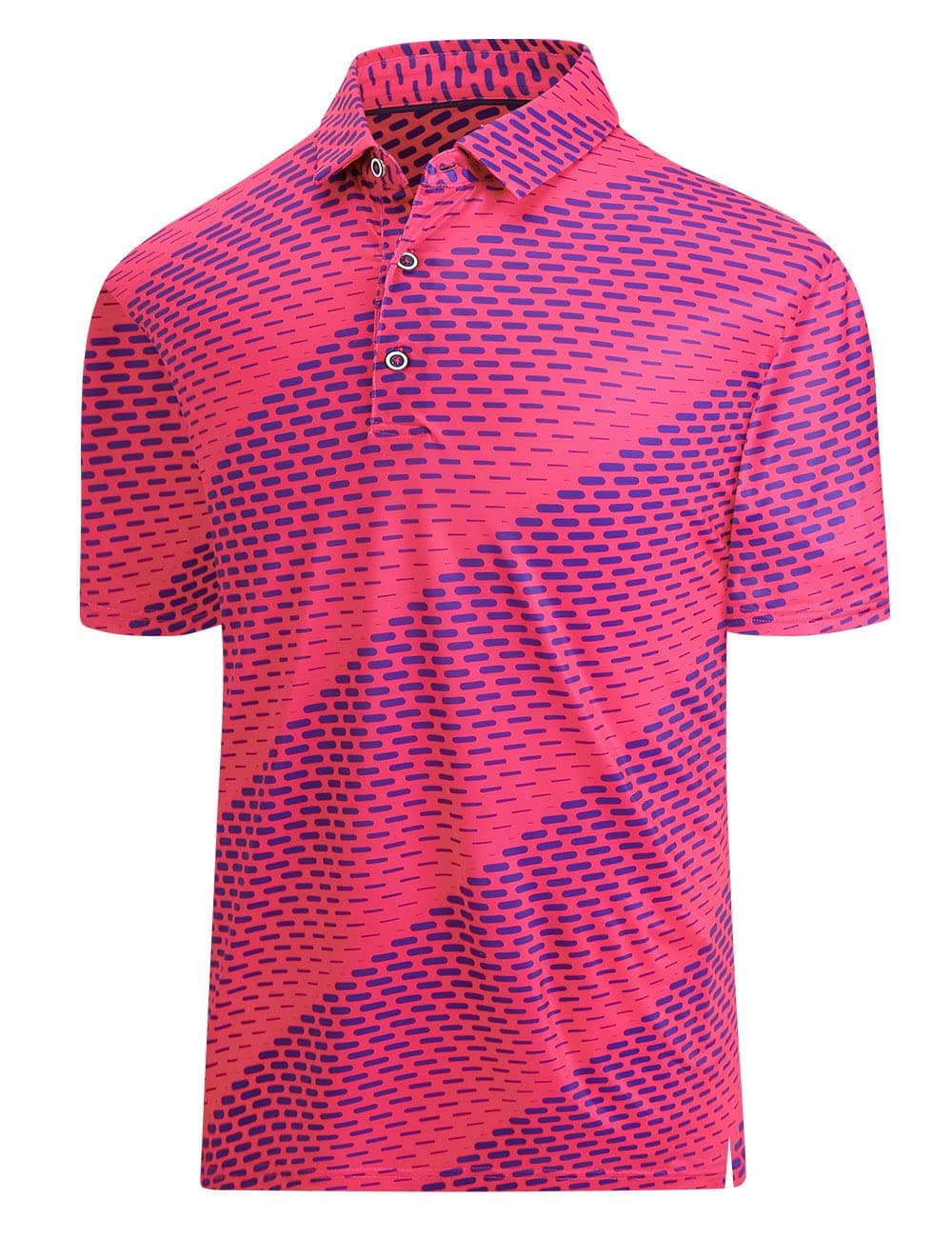 Golf Shirts for Men Dry Fit Print Moisture Wicking Performance Short Sleeve Polo Shirt