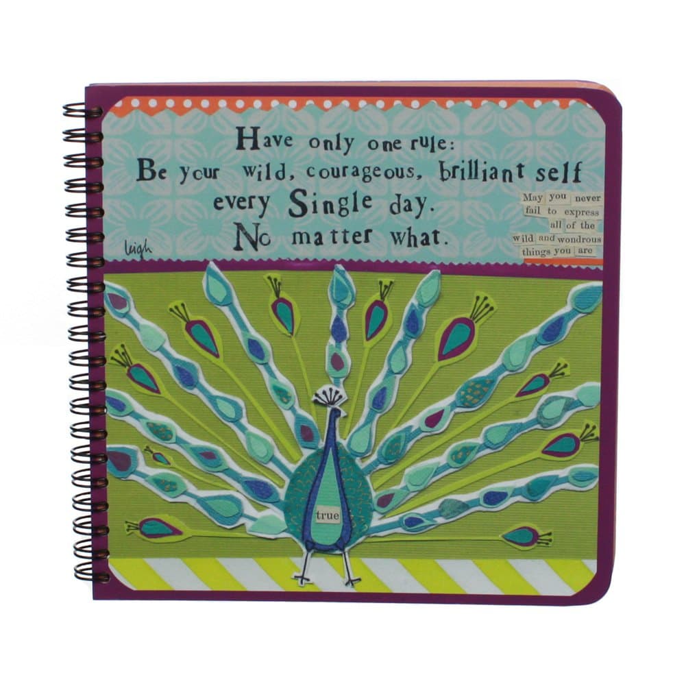 Only One Rule - Peacock - Lined Writing Journals - Notebooks - Spiral Bound - Eco Friendly 7" X 7" Office Product