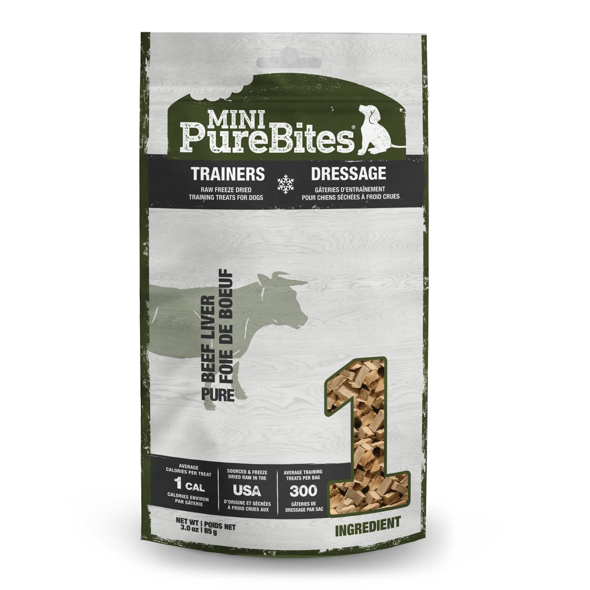 PureBites Mini Freeze Dried Beef Dog Treats | Only 1 Ingredient | 85g