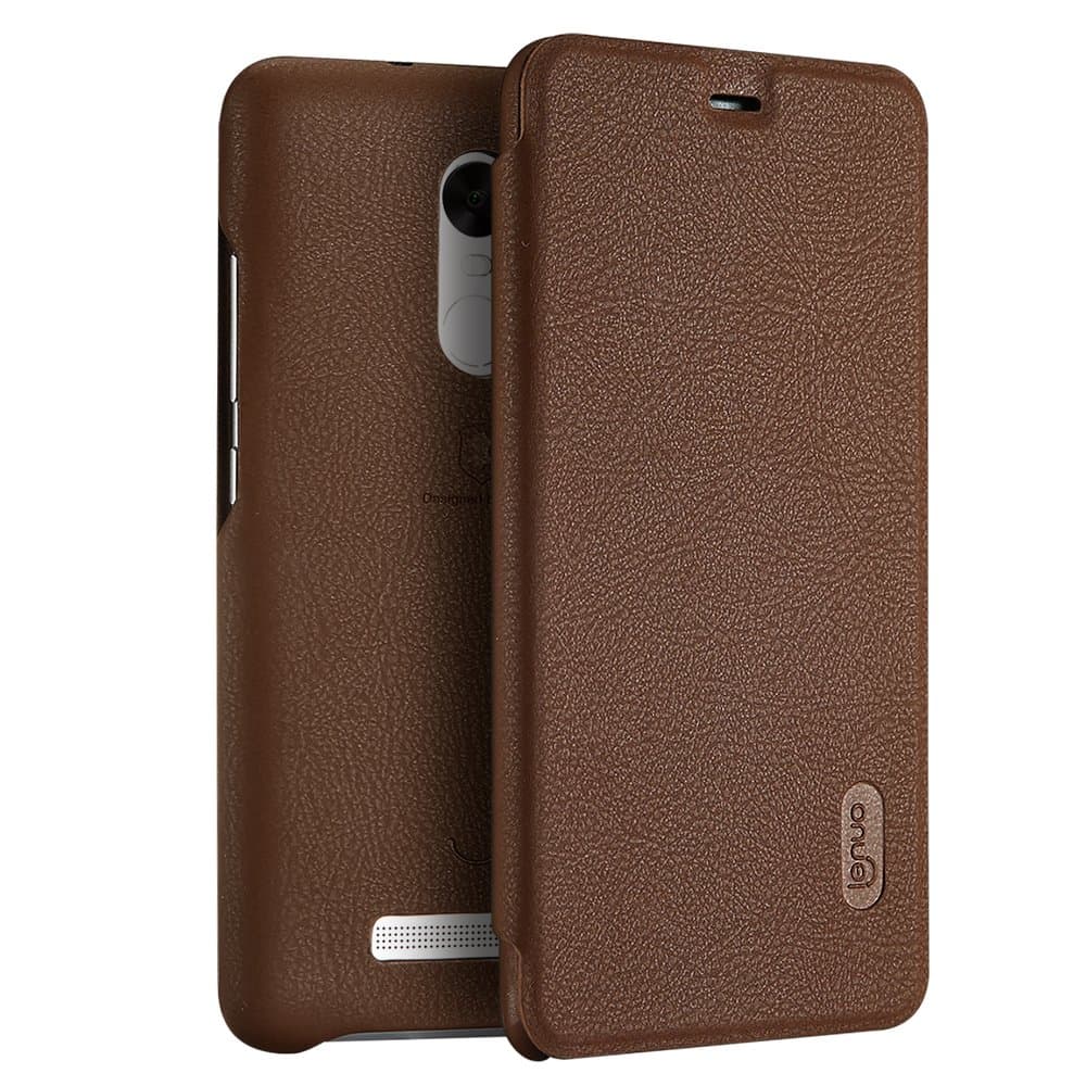 Xiaomi Redmi Note 3 Pro Special Edition Case, Lenuo Protective Shell Premium PU Leather Wallet Case Flip Cover with Card Holder for Xiaomi Redmi Note 3 Pro Prime SE 152 mm - Brown