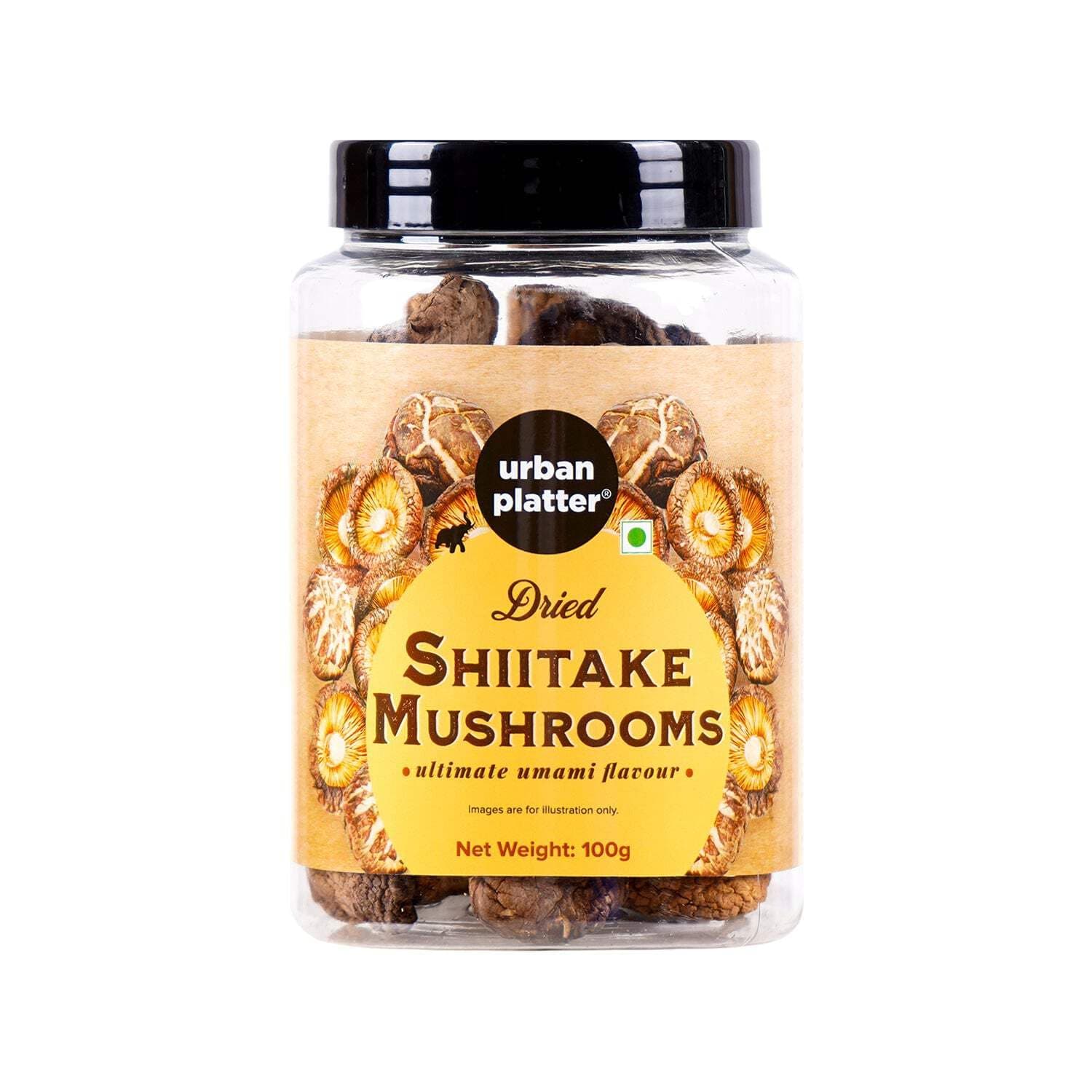 Urban Platter Dried Shiitake Mushrooms-100G Pet Jar