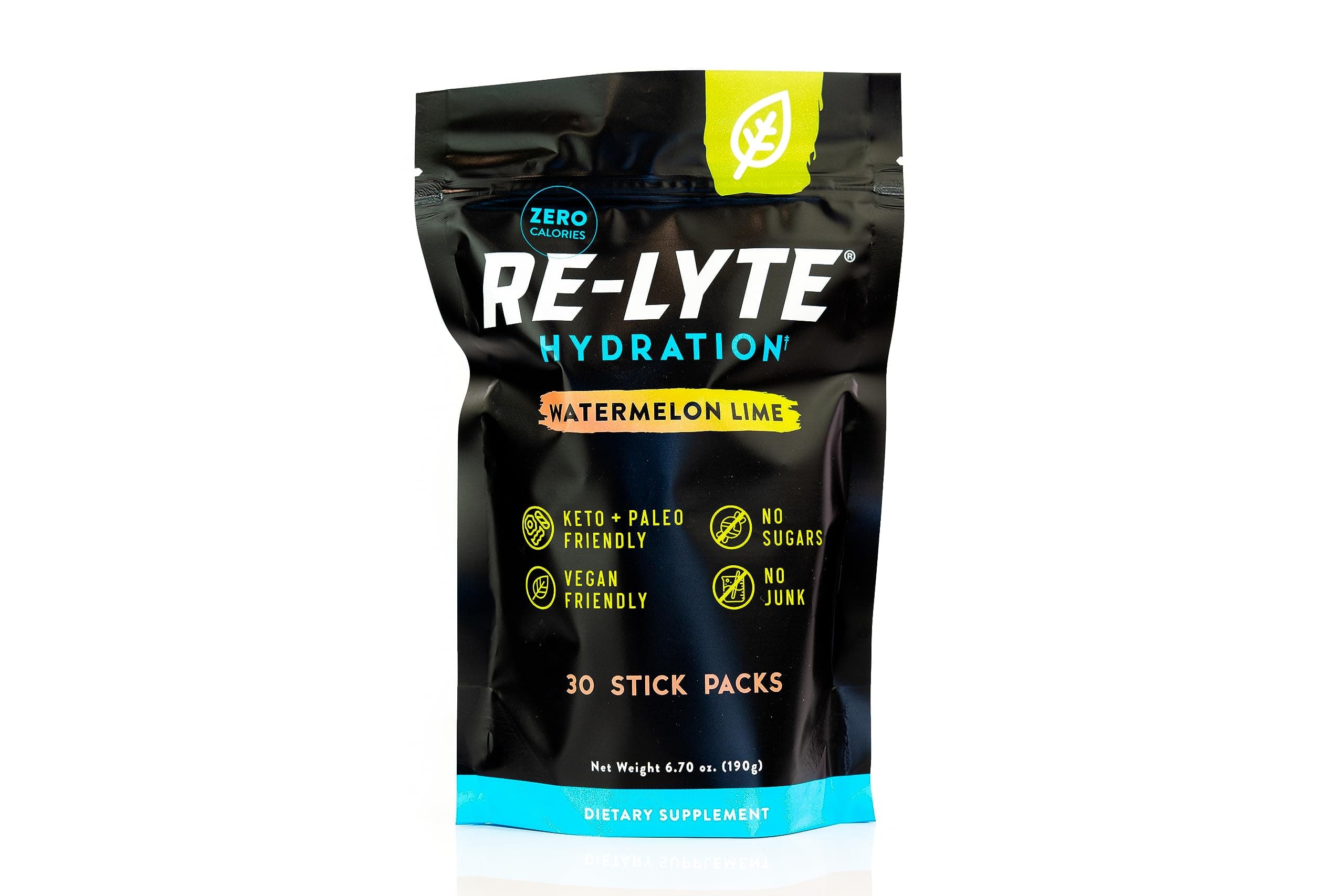 REDMOND Re-Lyte Hydration Electrolyte Powder Mix, Watermelon Lime (30 Stick Packs)