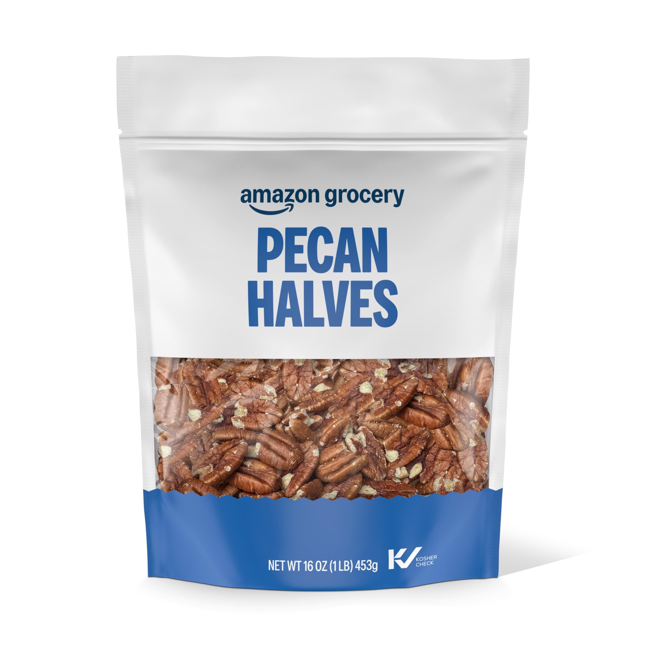 Amazon Grocery, Pecan Halves, 16 Oz (Previously Happy Belly, Packaging May Vary)