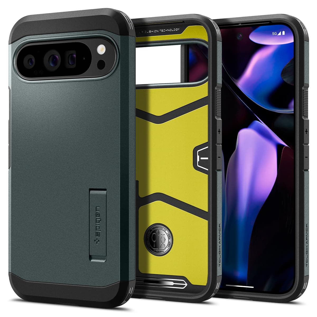 for Google Pixel 9 Pro XL, Tough Armor Case [Military-Grade Drop Protection] - Abyss Green
