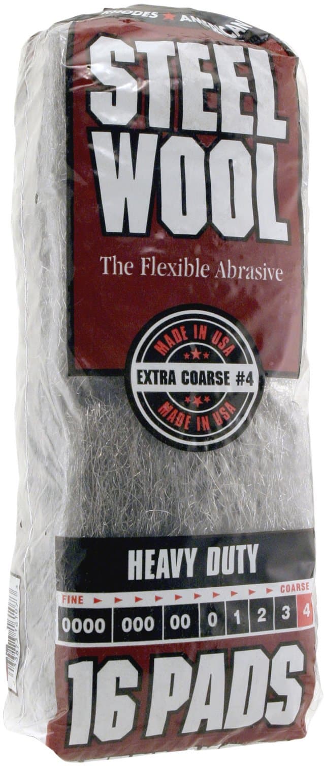 #4 Homax 106607-06 Rhodes American Steel Wool Pad Extra-Course #4, 16-Pack