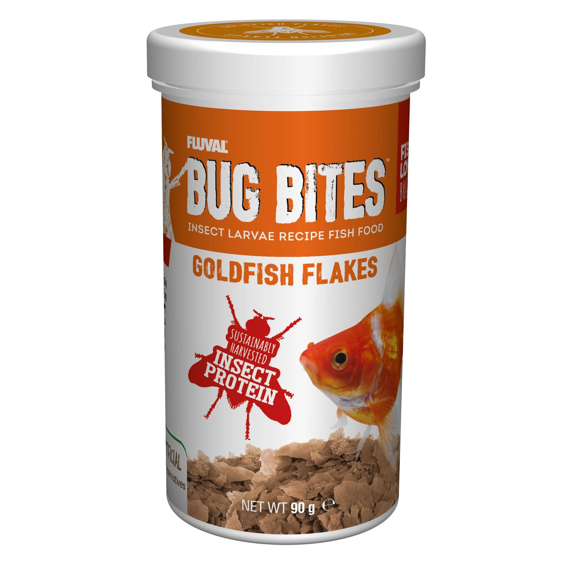 Fluval Bug Bites Goldfish Flakes Fish Food 90 g