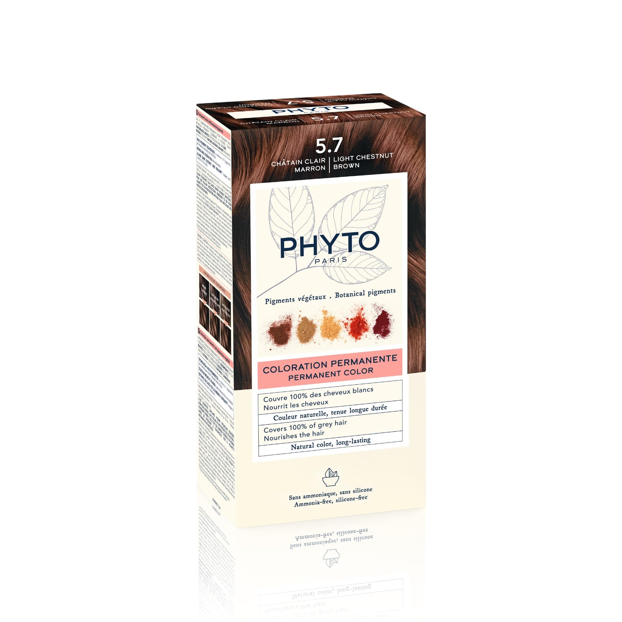 PhytoColor Coloration Permanente - 5.7 Light Chestnut Brown 112 ml