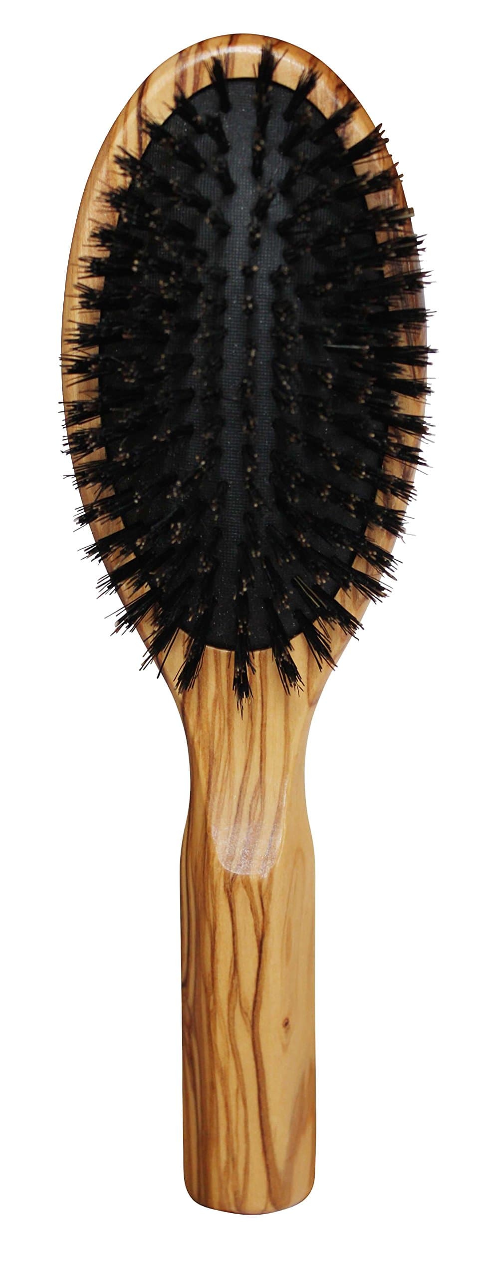 Lilywoods Olive Wood Hairbrush w/Rubber Cushion & Pure Boar Bristles Hair Care