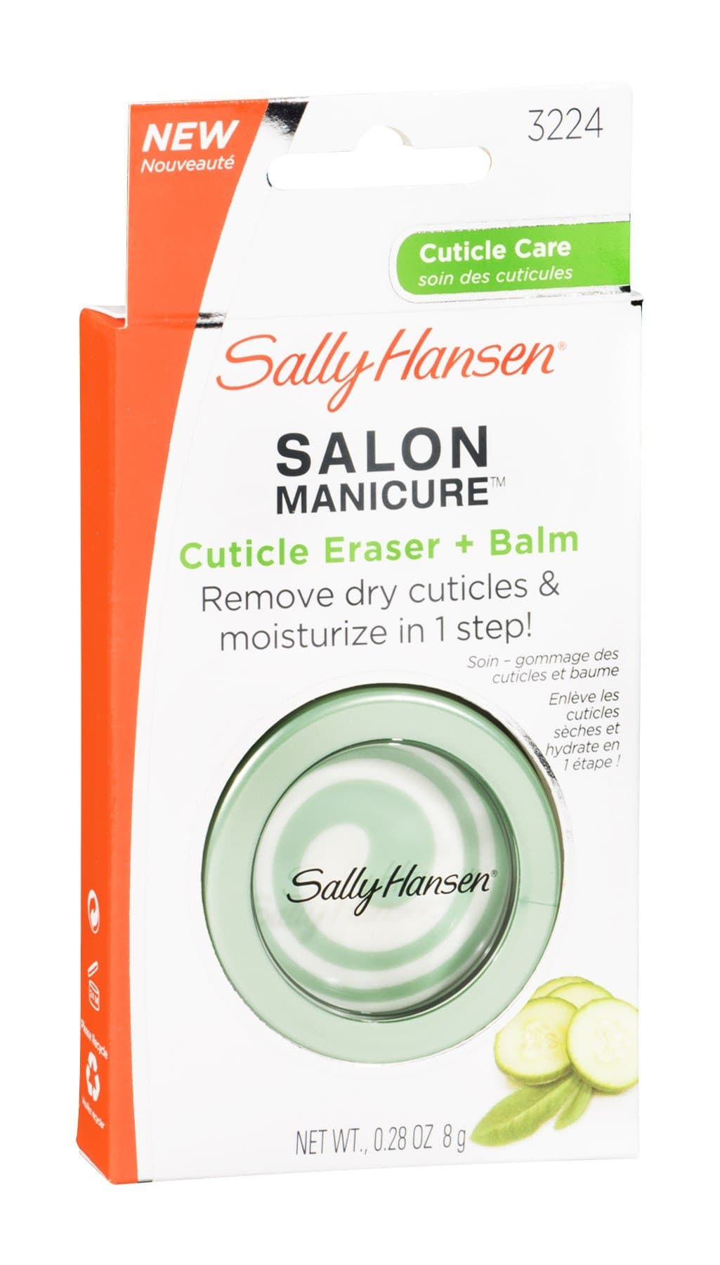 Sally Hansen Salon Manicure Cuticle Eraser and Balm - 0.28 Oz, Pack of 2