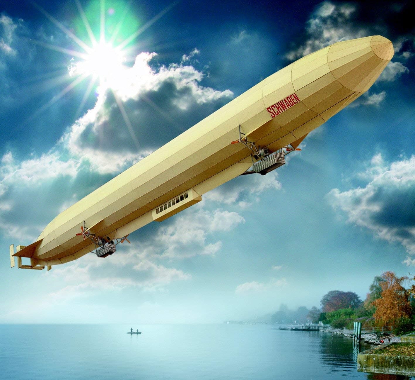 Aue Verlag Schreiber-Bogen Card Modeling Airship LZ 10 Schwaben