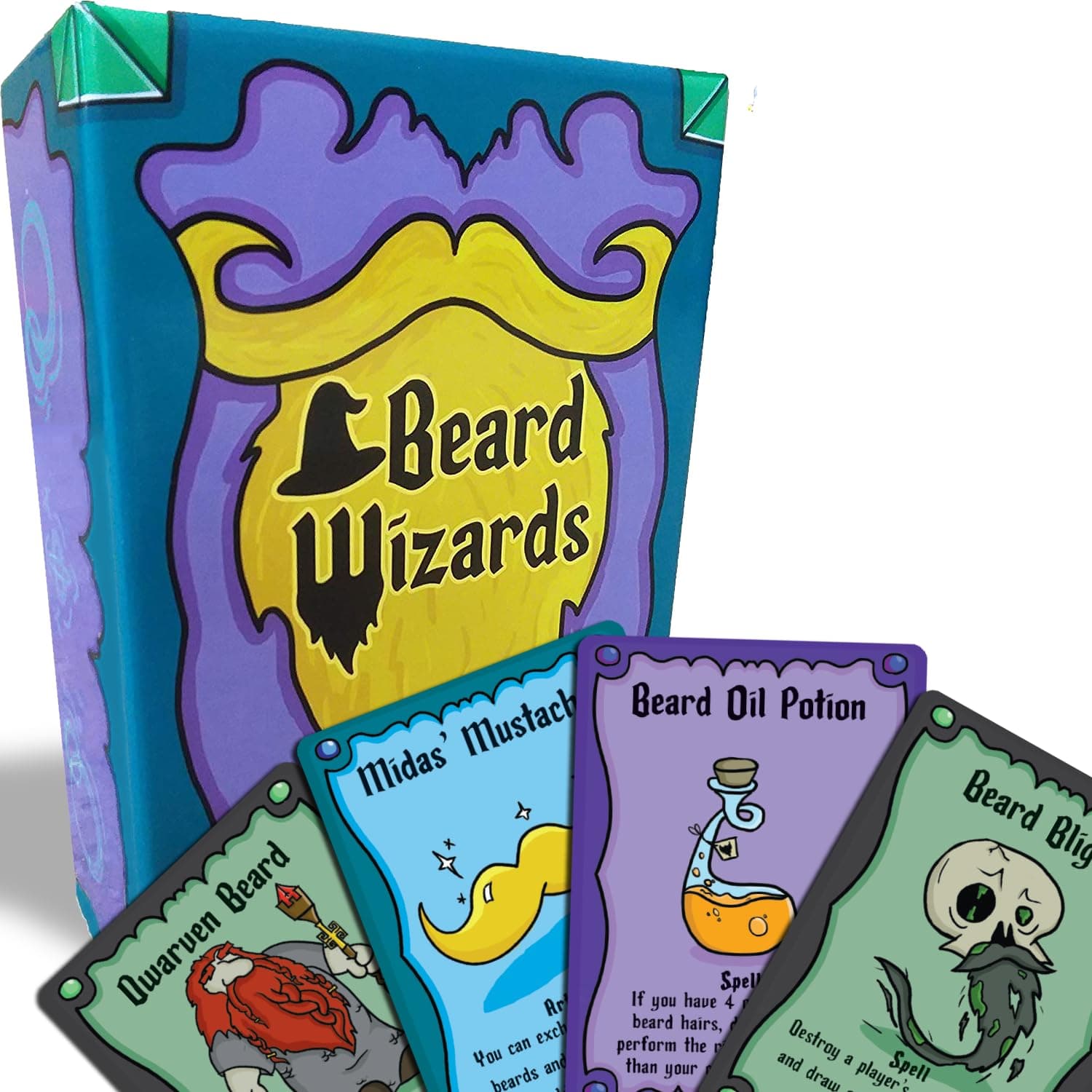 Beard Wizards Card Game for 2-5 Players by The Dusty Top Hat