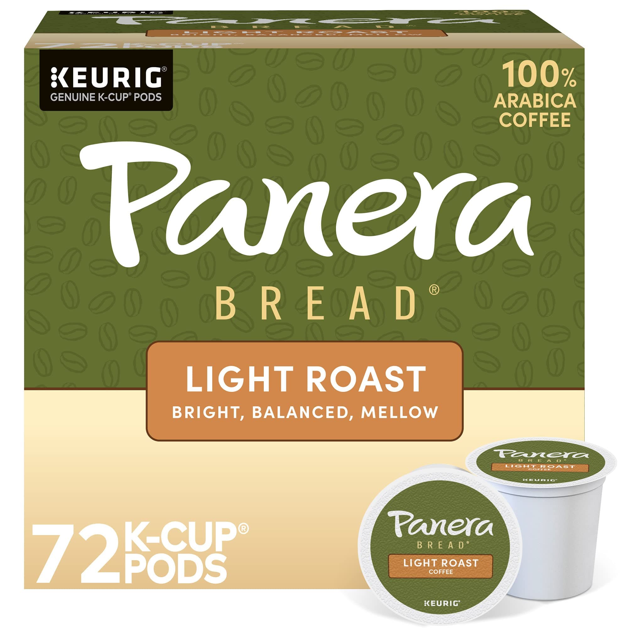 Panera Bread Light Roast, Keurig Single Serve Coffee K-Cup Pods, 12 count (Pack of 6)
