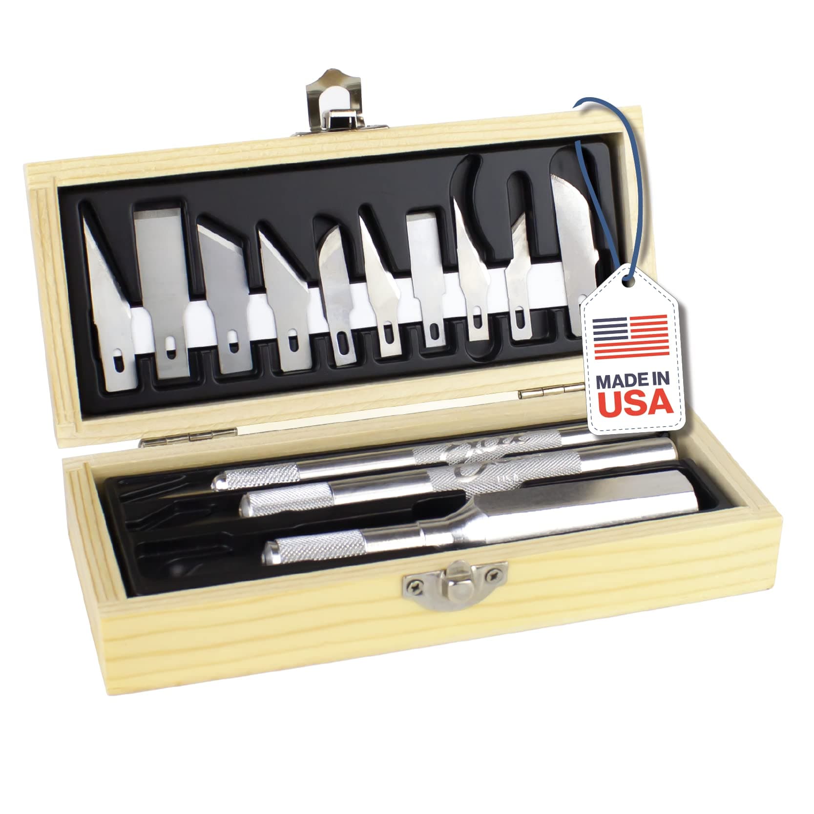 Excel Blades Craftsmen Set, 13-Piece Precision Craft Knife Set With Case – Includes Light To Heavy Duty Handles And Assorted Blades For Crafting, Scrapbooking, DIY, And Precision Cutting
