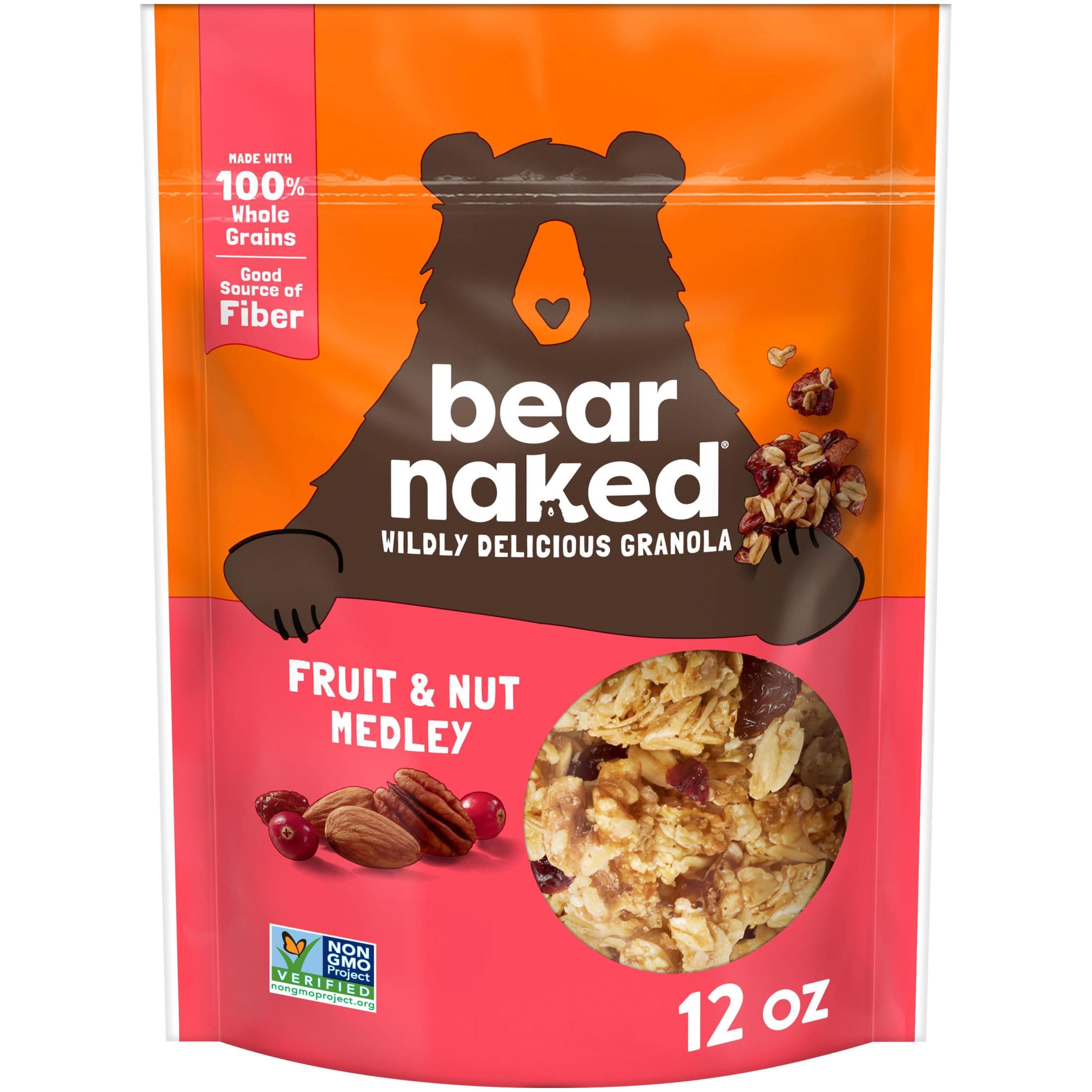 Bear Naked Granola Cereal, Breakfast Snacks, Fruit and Nut, 12oz Bag (1 Bag)