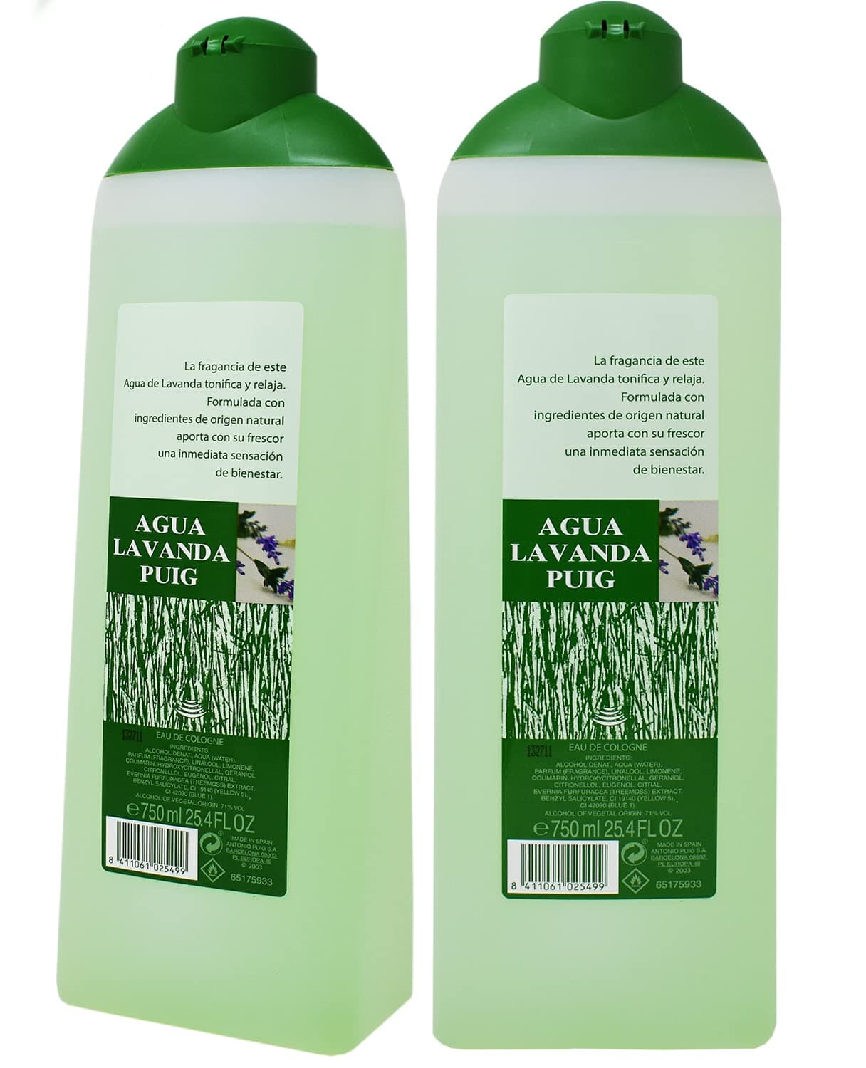 2 Agua Lavanda Cologne 750ml/25.5oz.