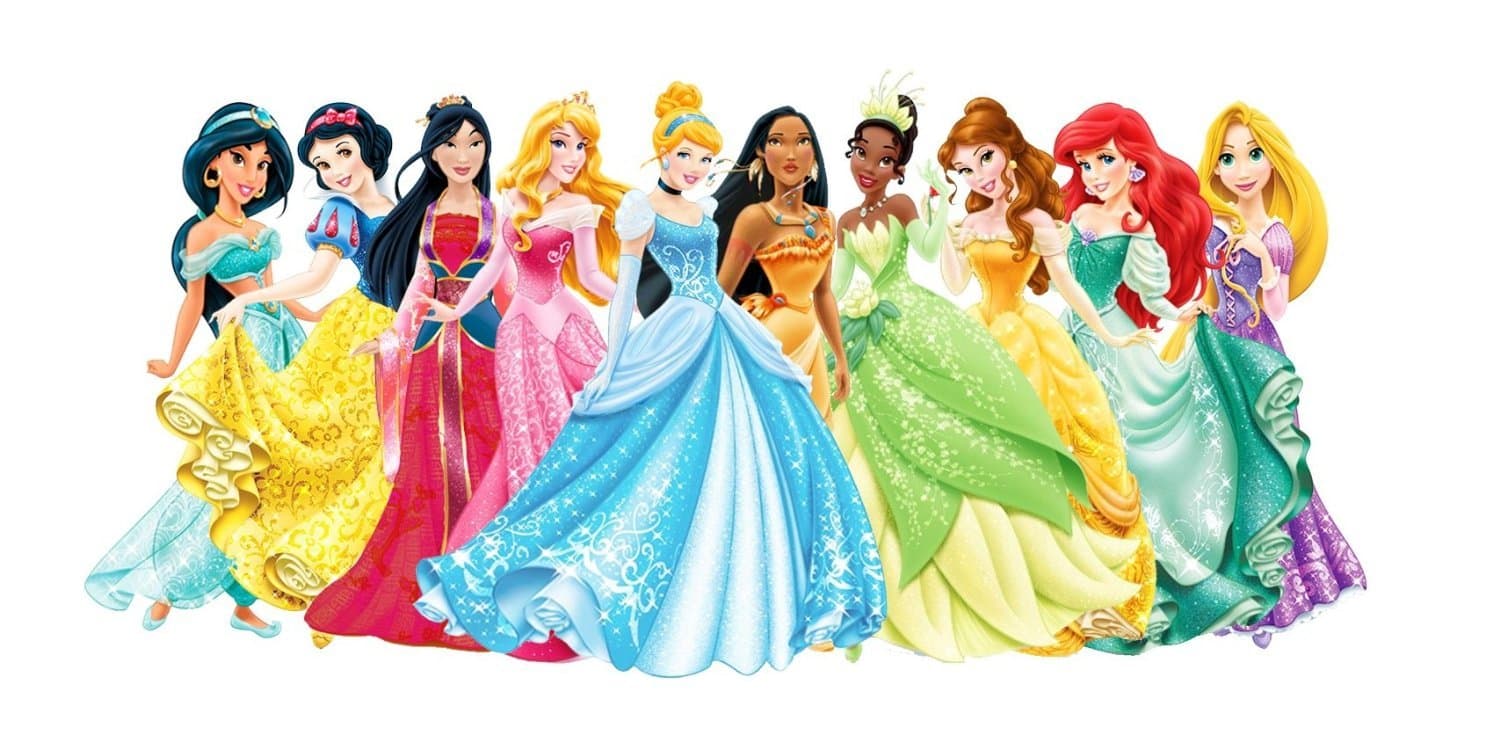 Disney Priness Ariel Aurora Bella Cinderella Jasmine Mulan Pocashontas Tiana Edible Cake Topper Frosting 1/4 Sheet Birthday Party