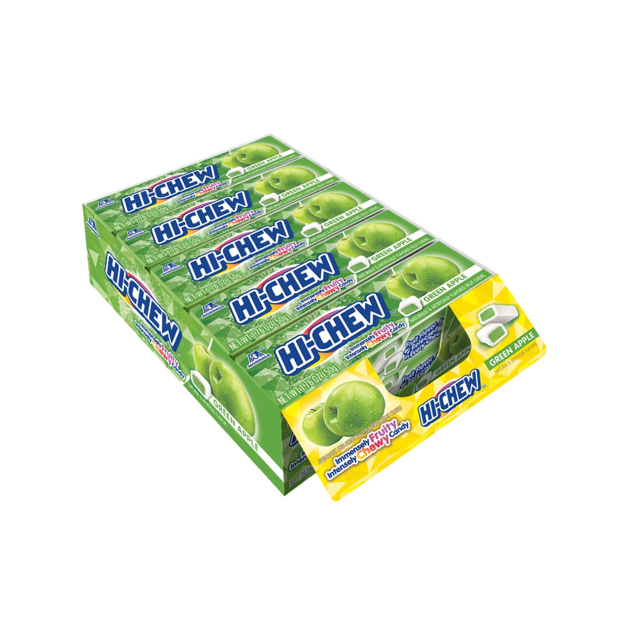 Hi-Chew Fruity Chewy Candy 50g | Green Apple Flavoured (1)