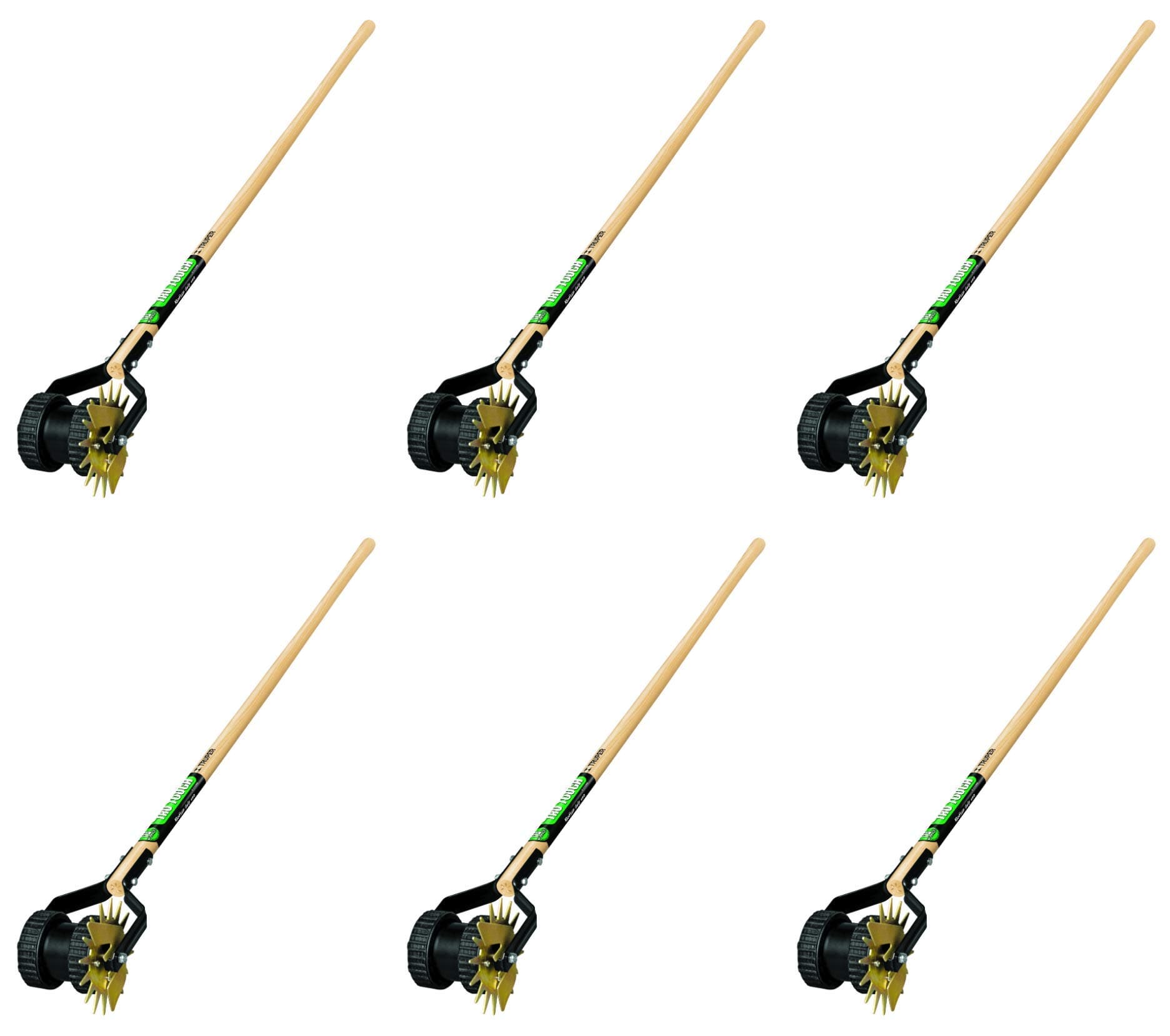 Truper 32100 Tru Tough Rotary Lawn Edger with Dual Wheel and Ash Handle 48-Inch, 6-Pack, Silver