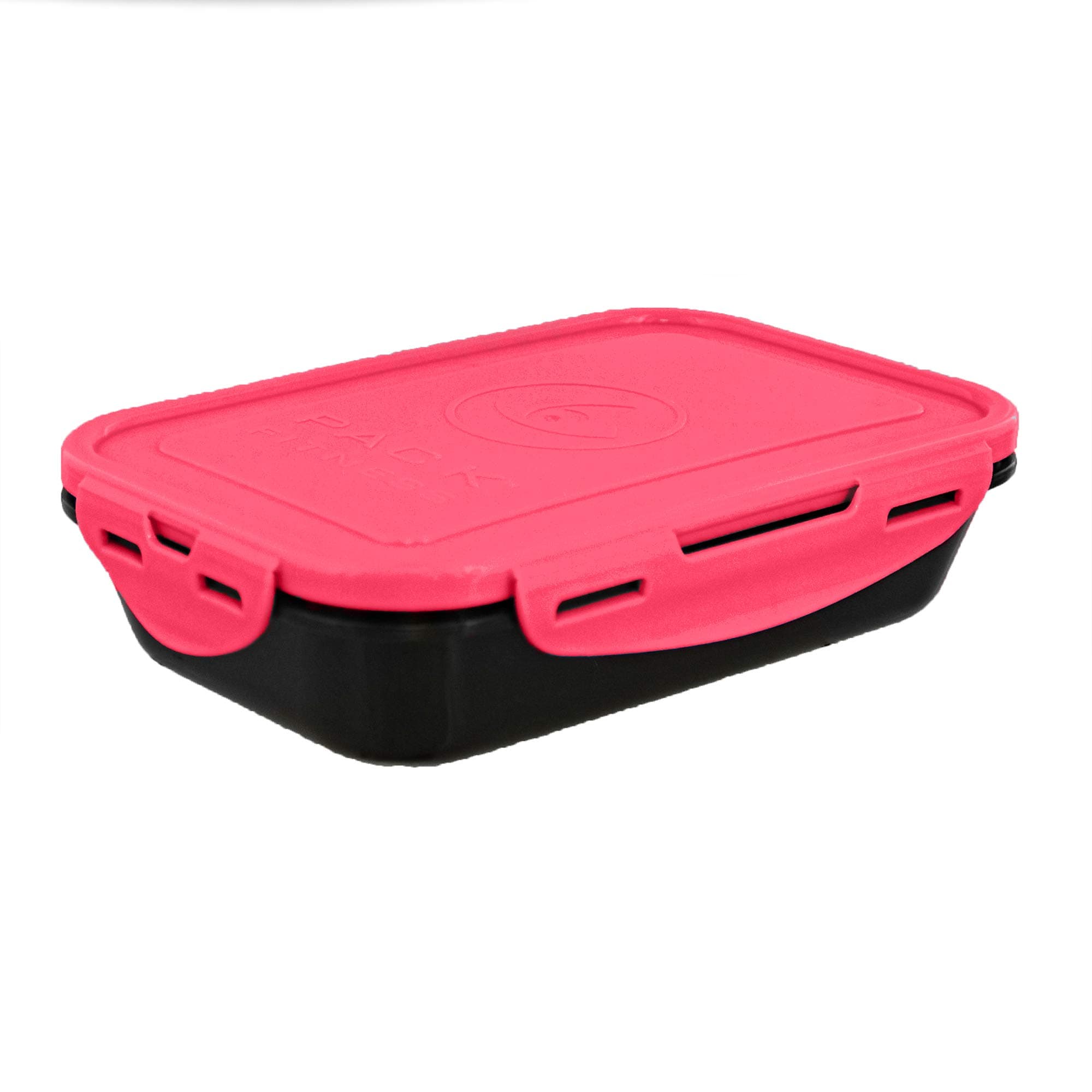 6 Pack Fitness Sure Seal Meal Prep Containers Set of 5 24oz (Black/Neon Pink)
