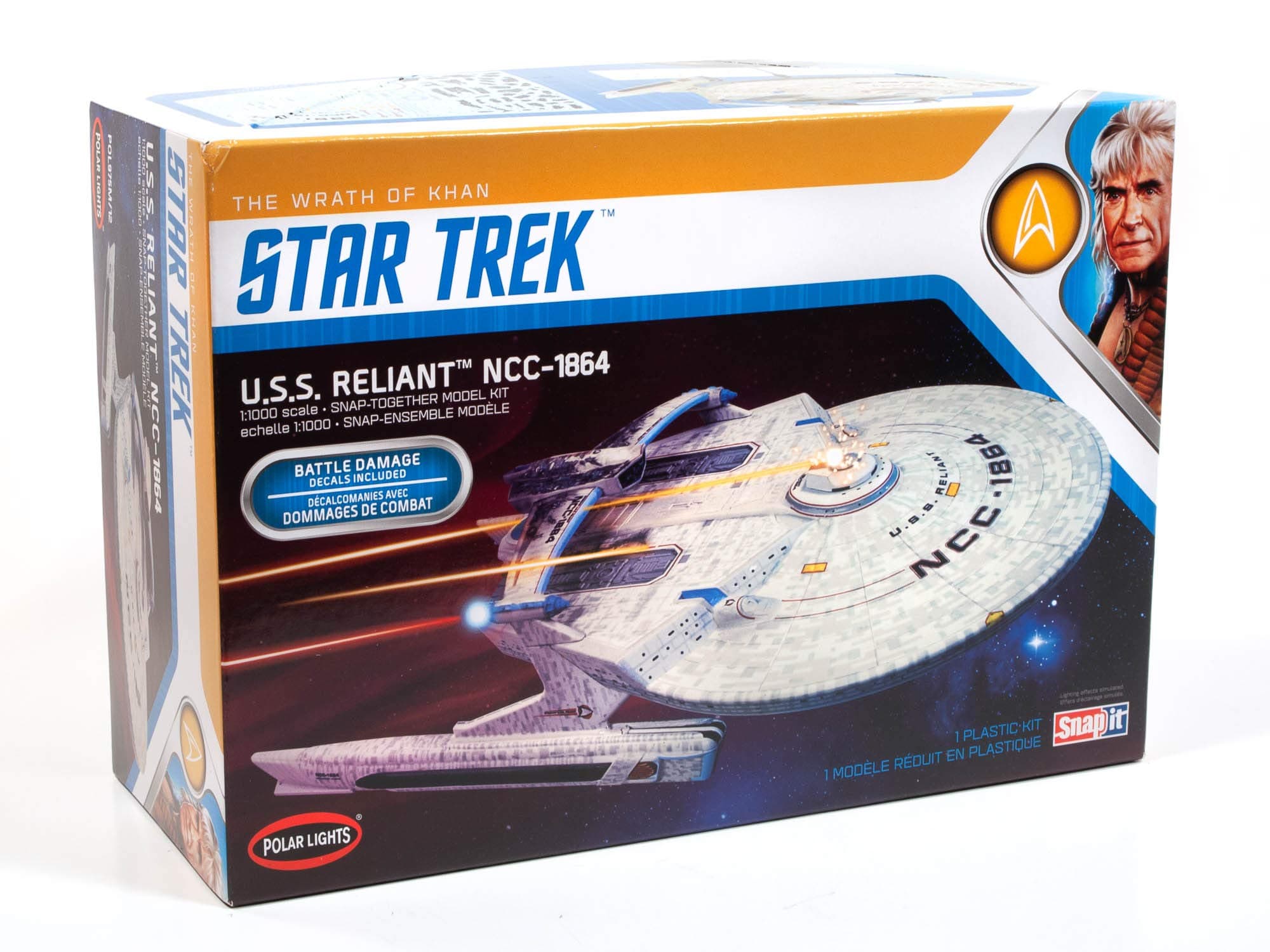 Star Trek U.S.S. Enterprise Reliant Wrath of Khan Edition 1:000 Scale Set Prop Replica Model Kit, White