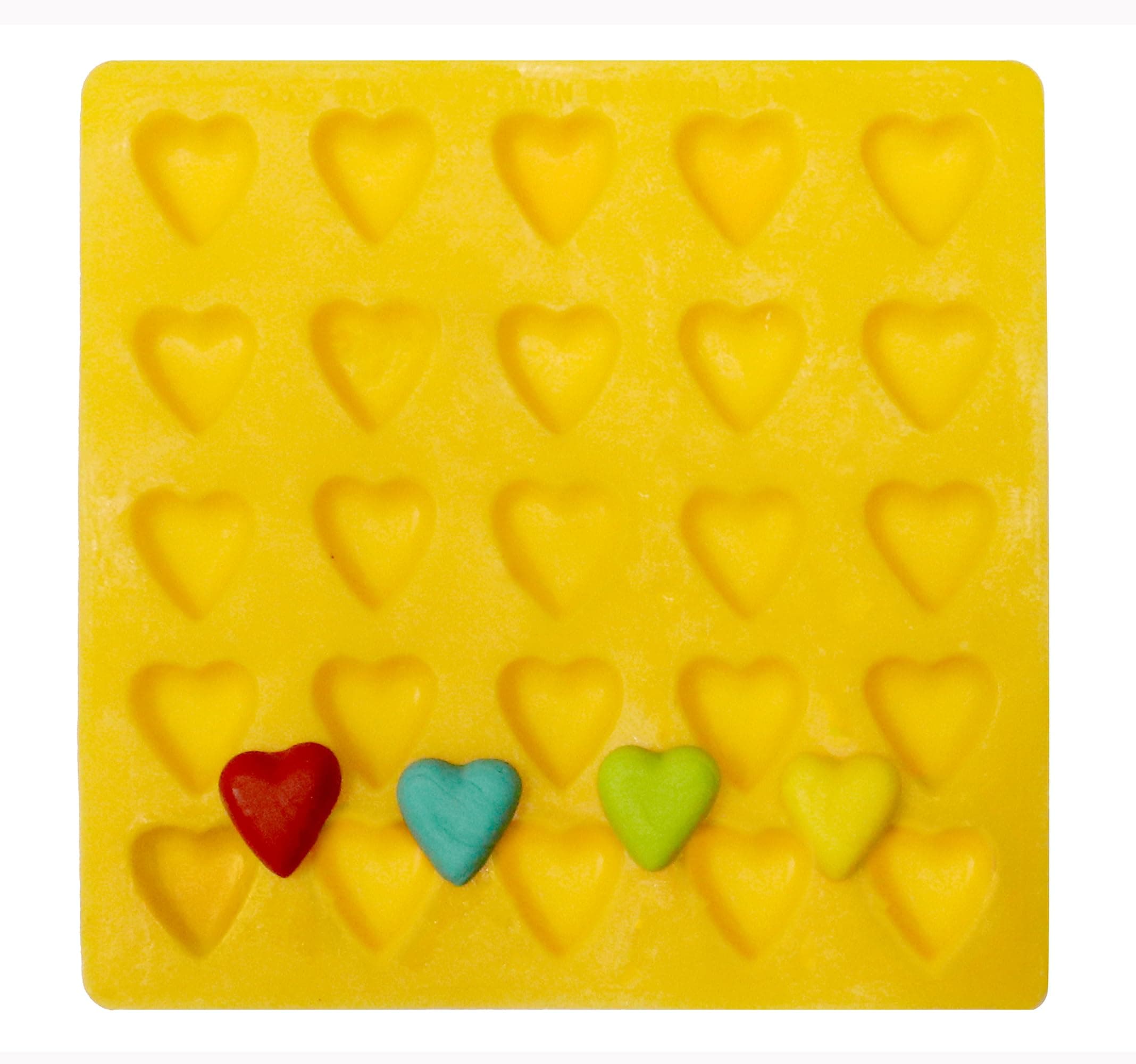 Hearts 25 Cavity Flexible Silicone Molds for Cream Cheese Mints, Chocolate, Fondant, Gummy, Fat Bombs, Ice Hearts, Soap, Buttercream, Butter, Candy Melts, Cookie Dough, Mousse
