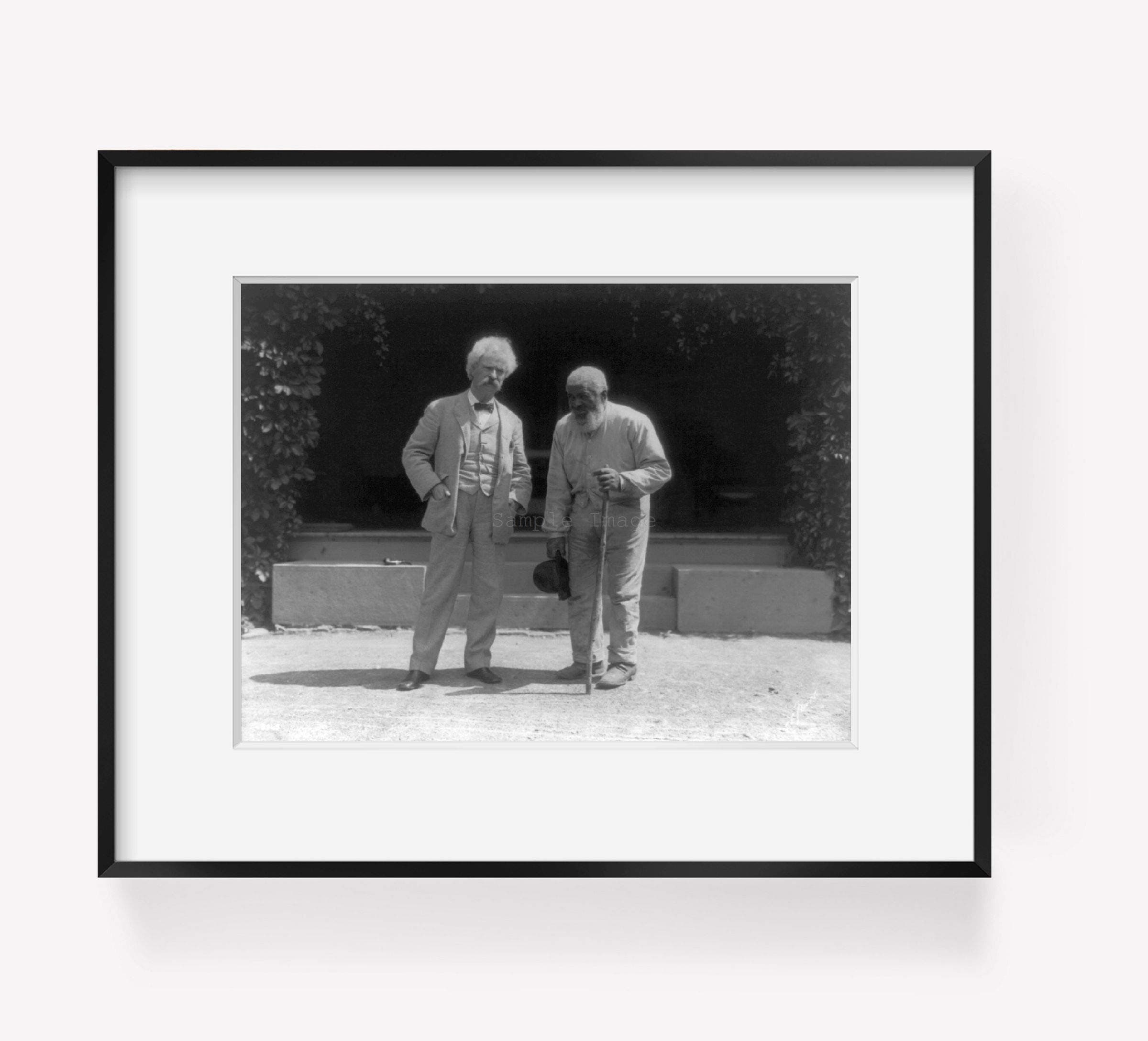 INFINITE PHOTOGRAPHS 1903 Photo John T. Lewis and Samuel Clemens Standing, Full lgth.