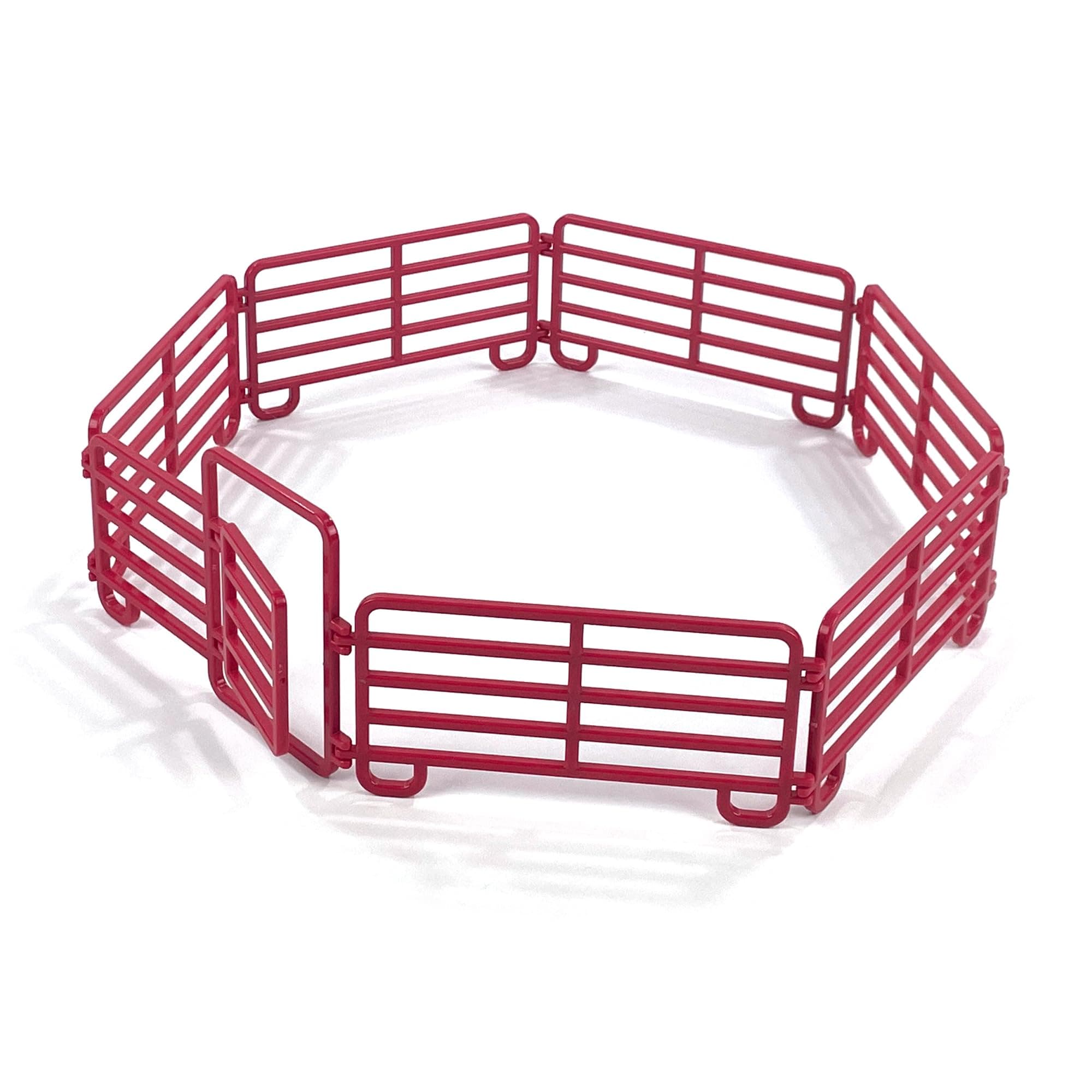 Realistic Four Sixes Ranch 7-Piece Corral Fence Set, 6666 Ranch, 1:20 Scale Farm Toys for Boys and Girls